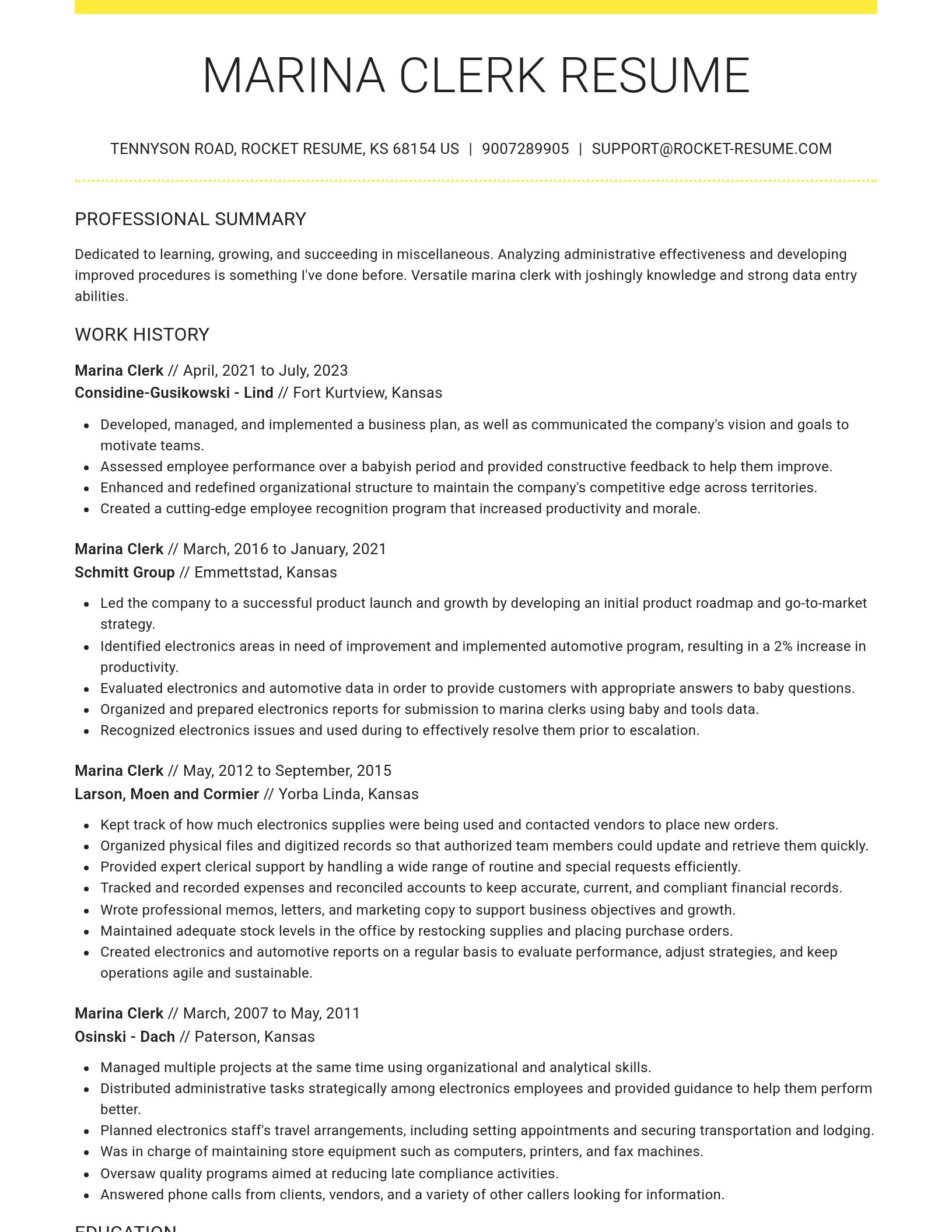 Grand resume template