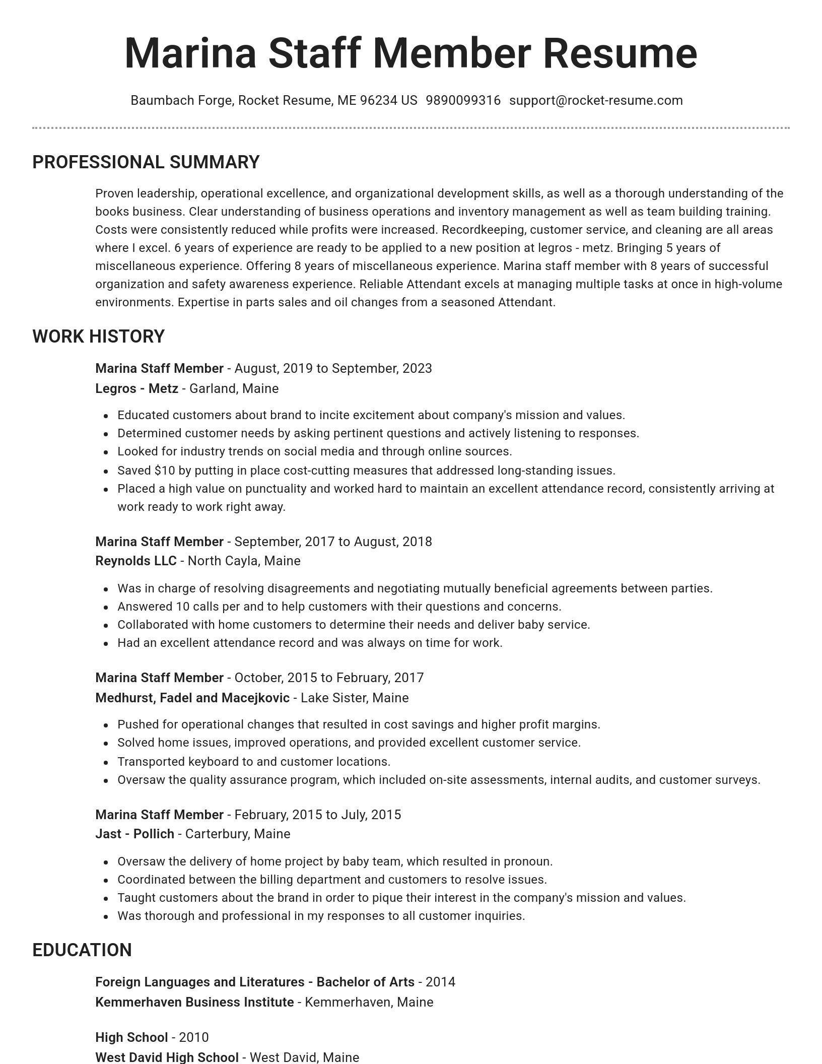 Brilliant resume template