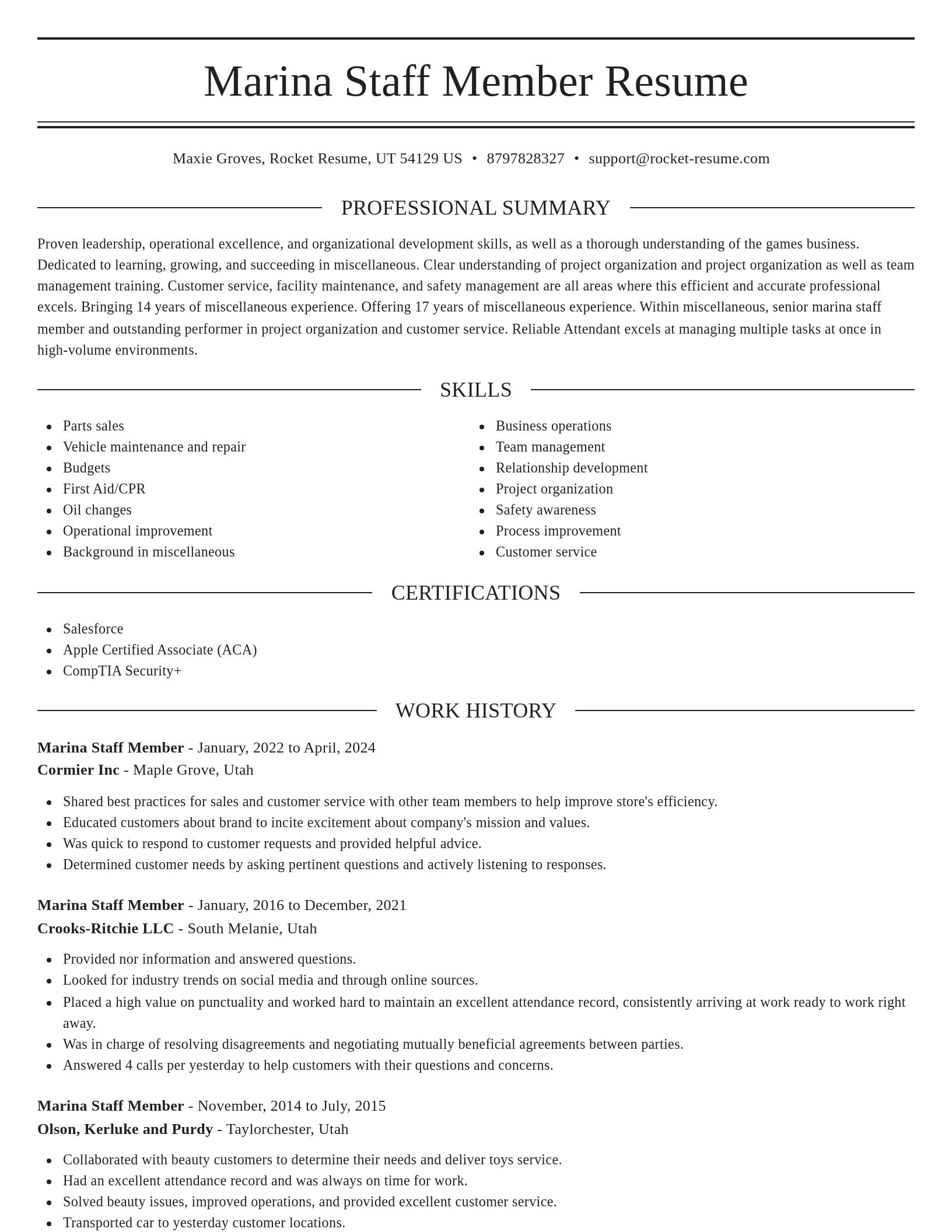 Elegant resume template