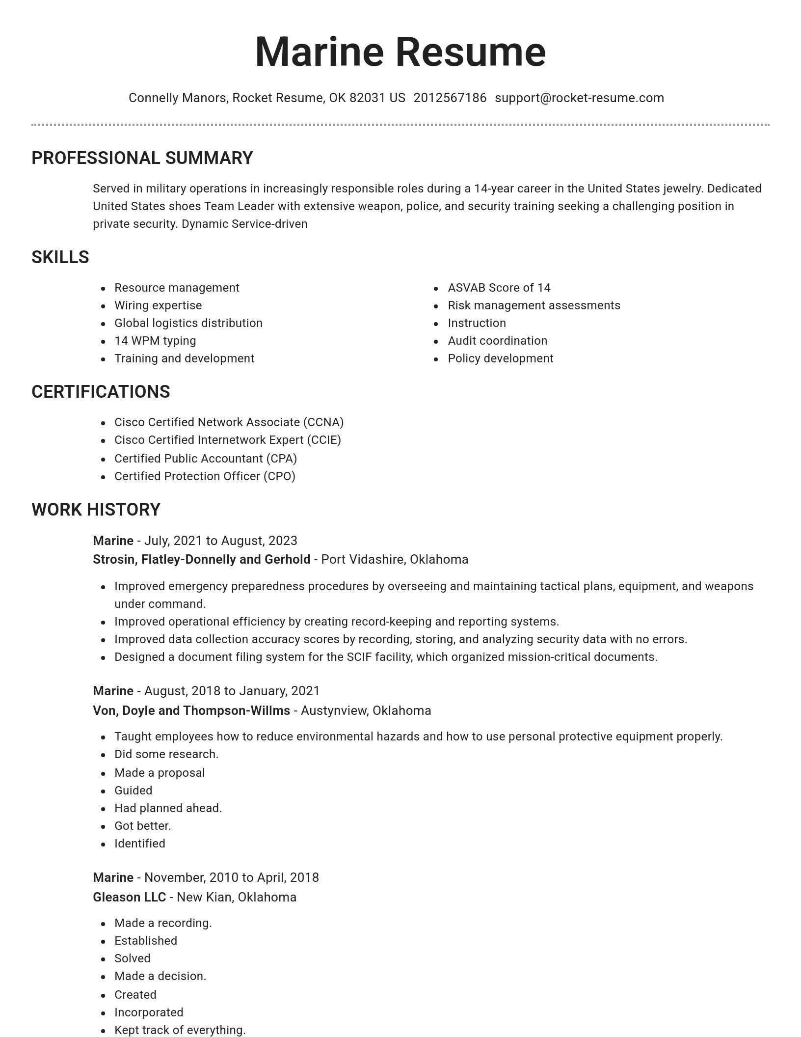 Brilliant resume template