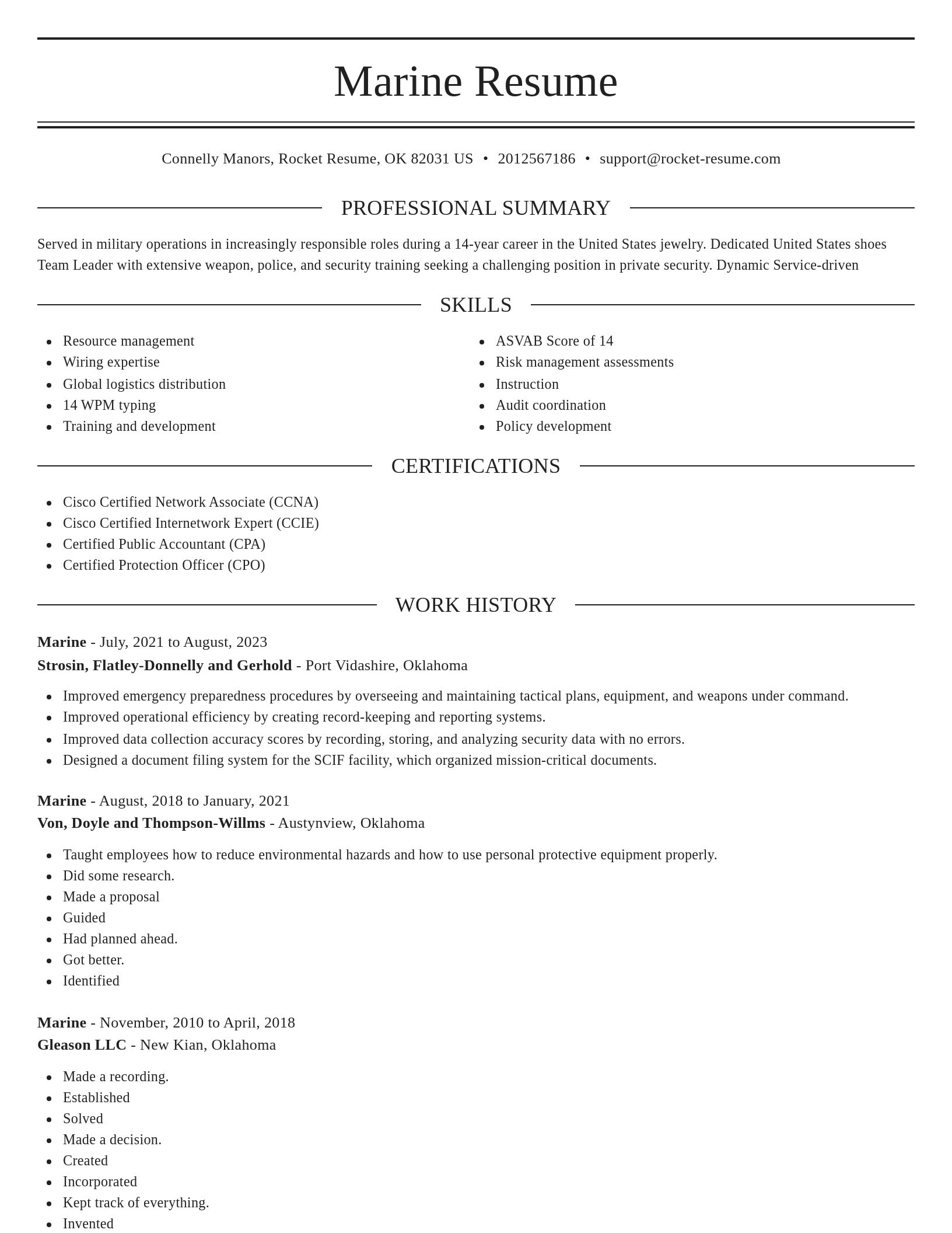 Elegant resume template