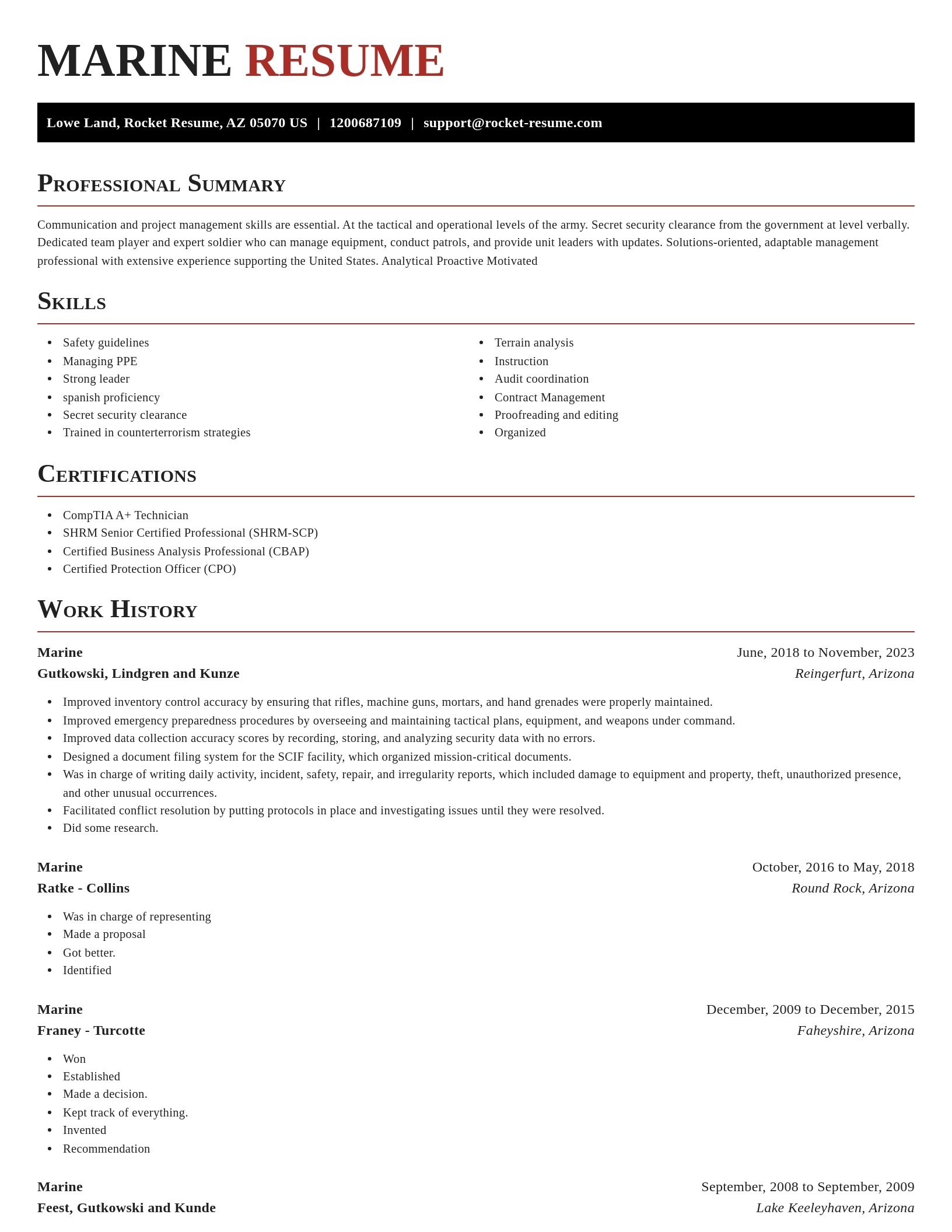 Exquisite resume template