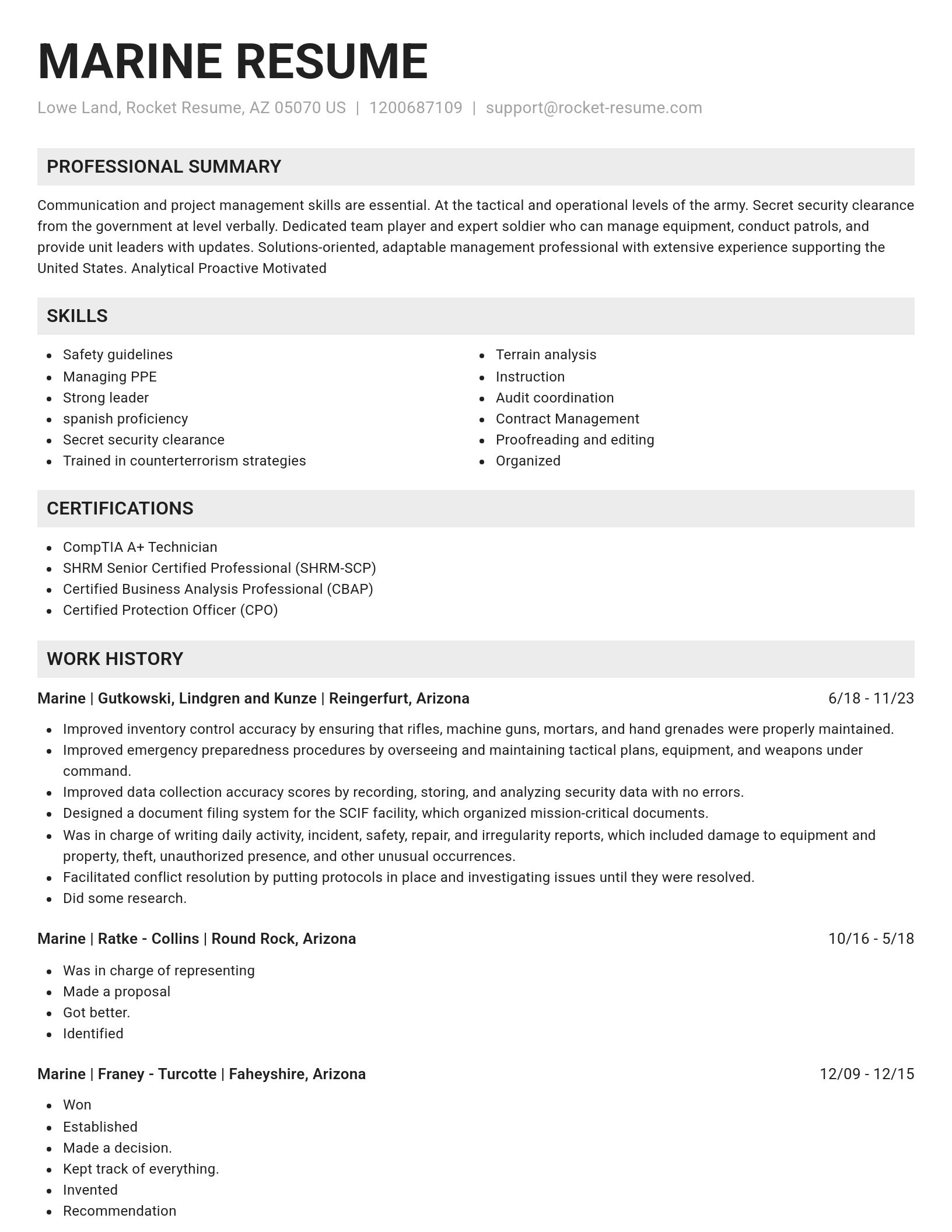 Genius resume template