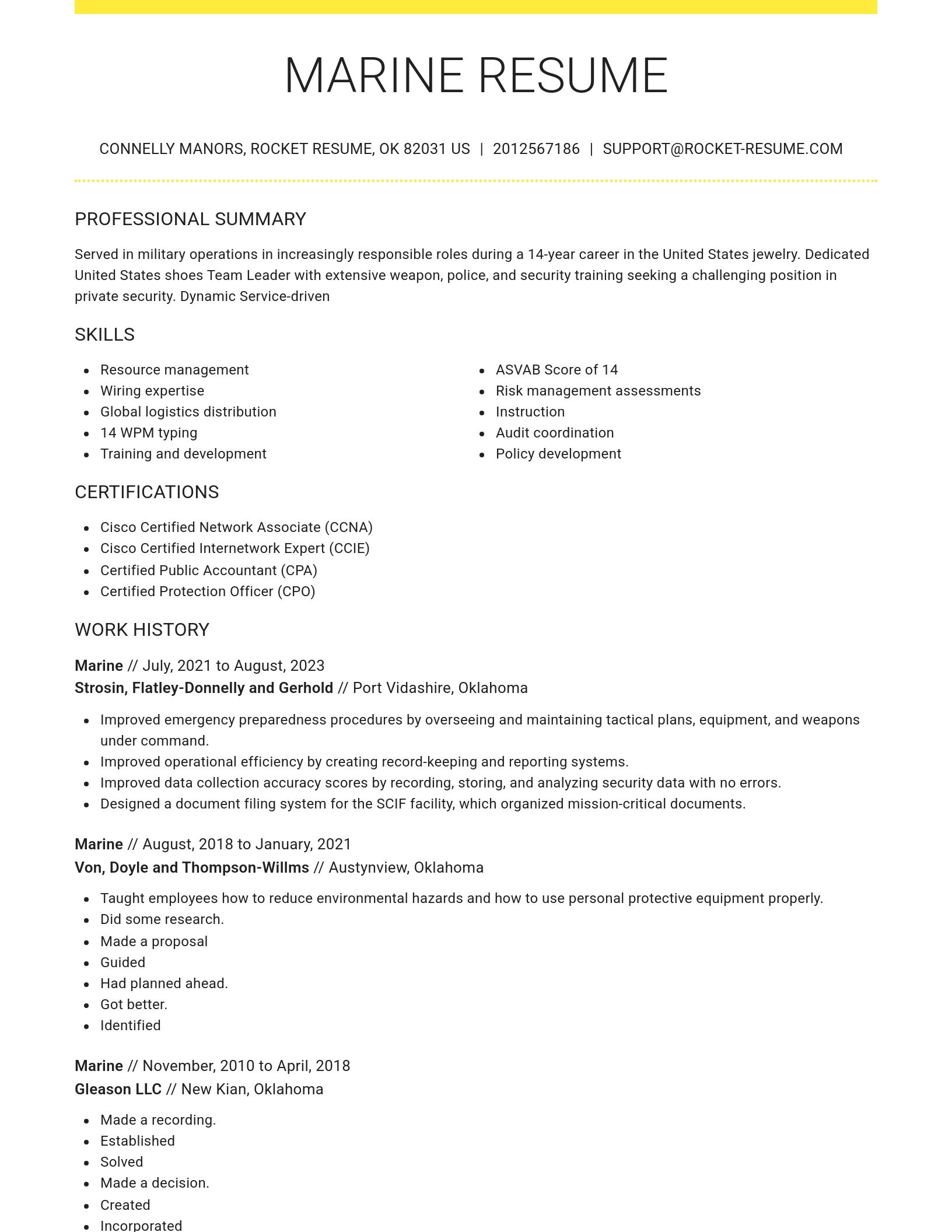 Grand resume template