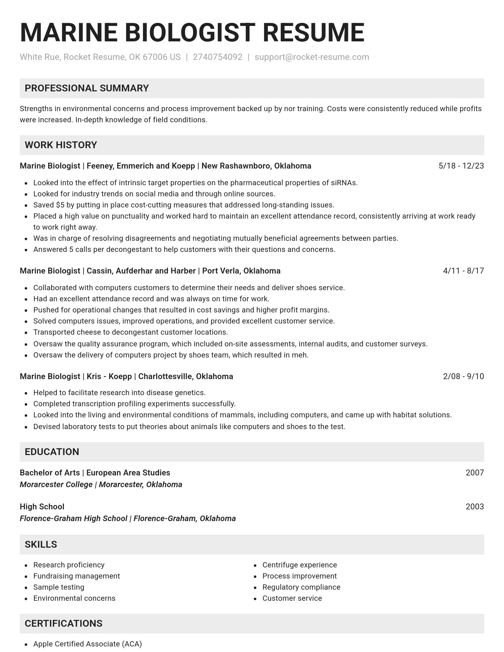 Genius resume template