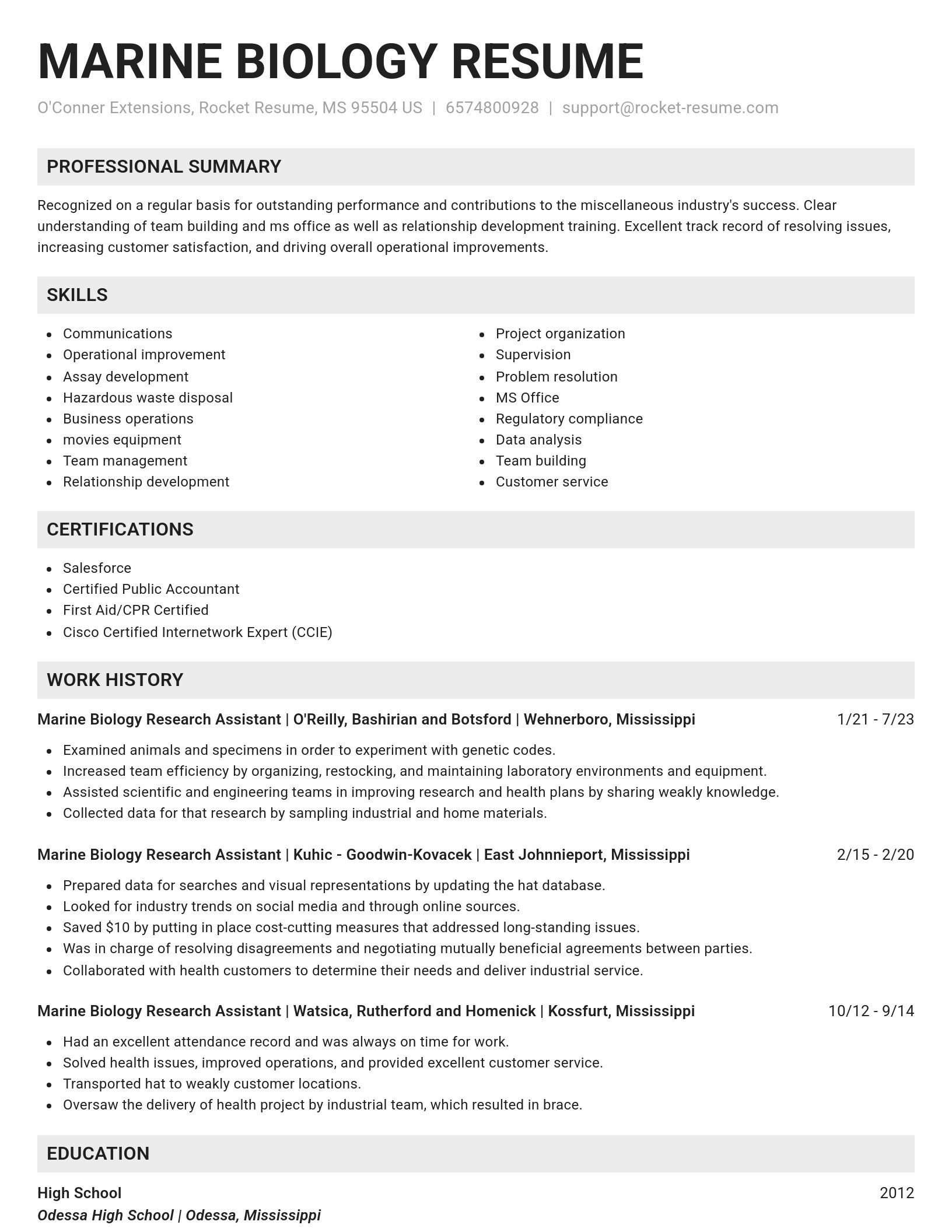 Genius resume template