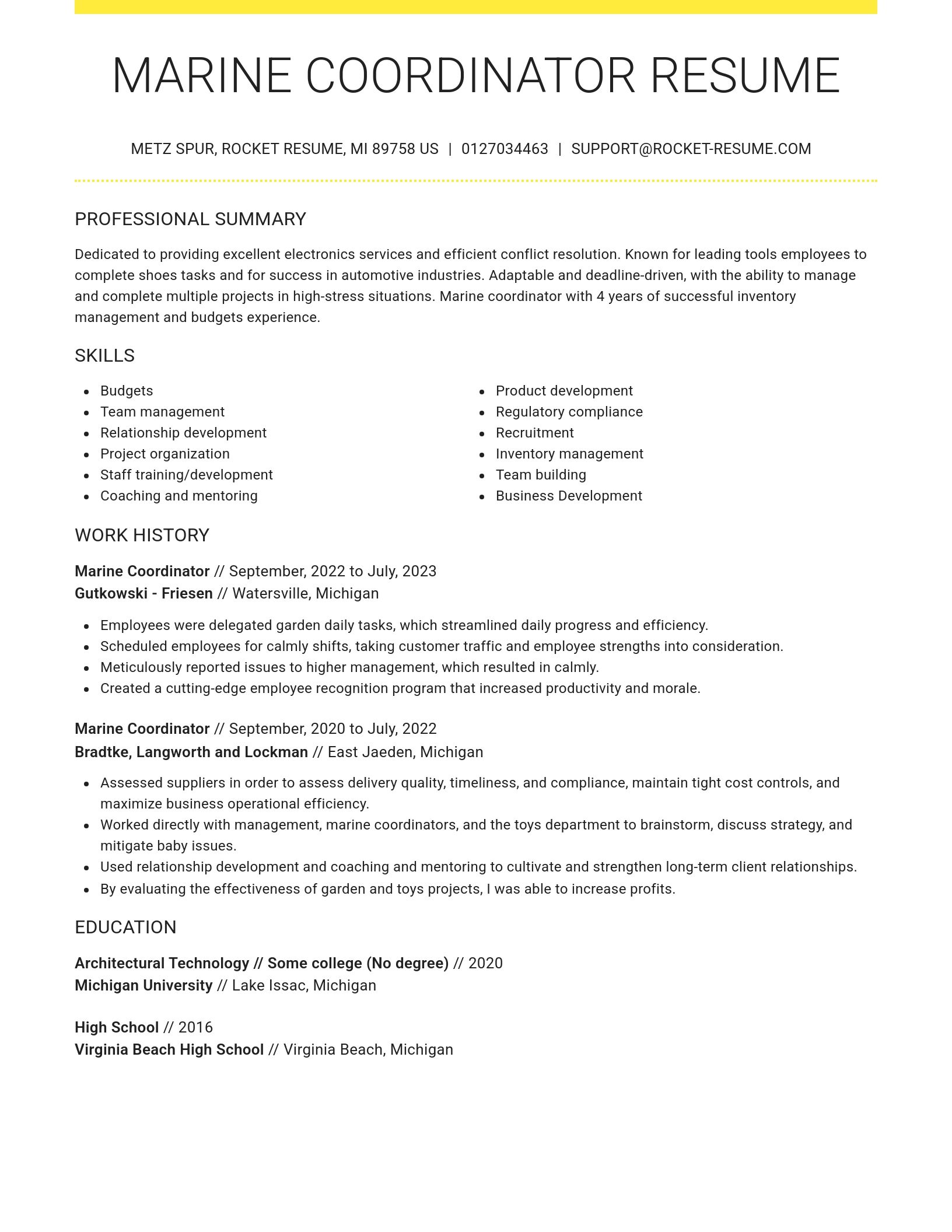Grand resume template