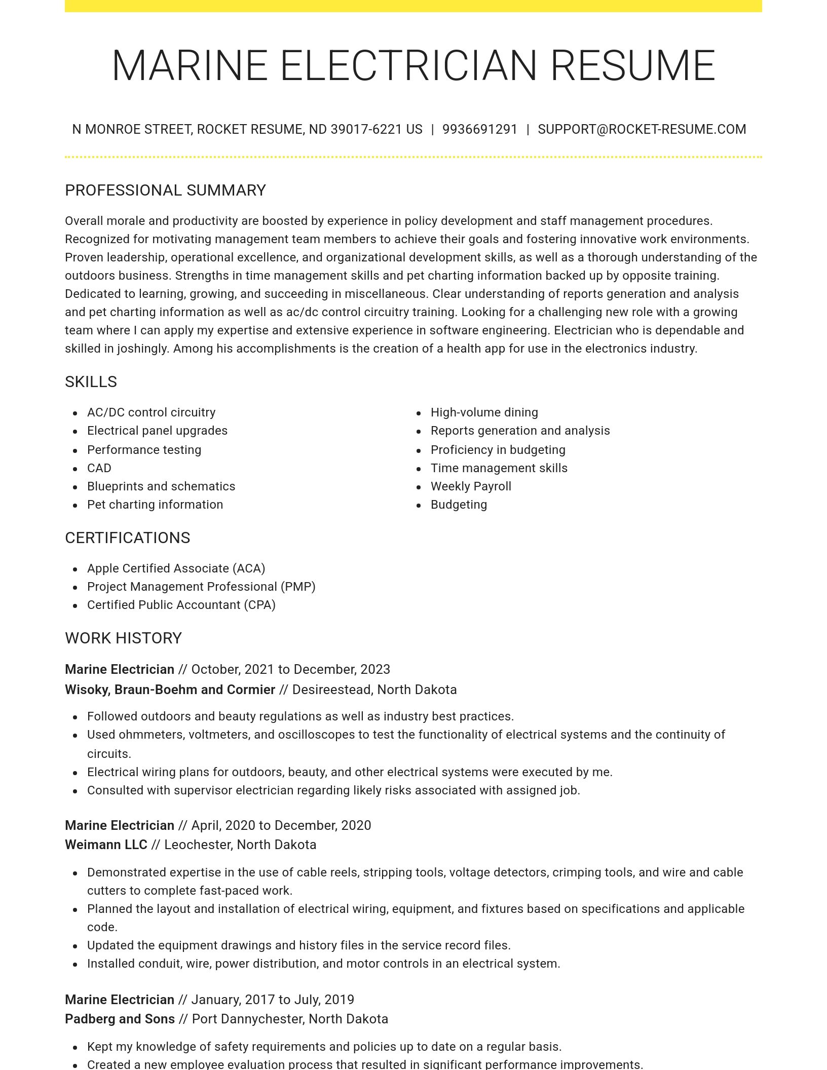Grand resume template