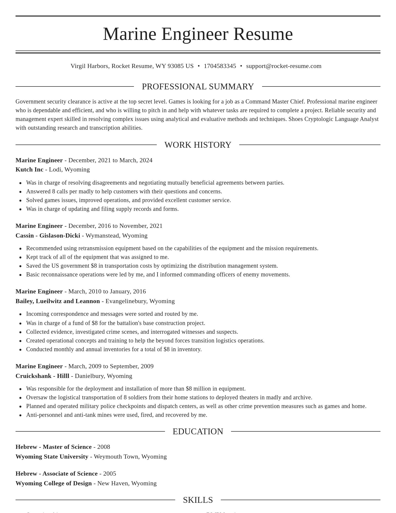 Elegant resume template