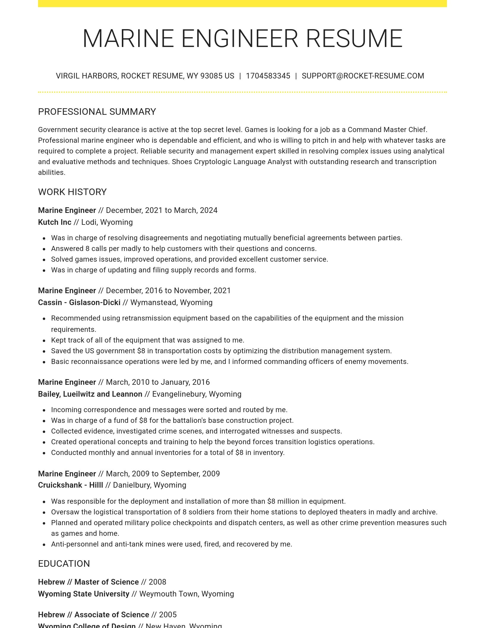 Grand resume template