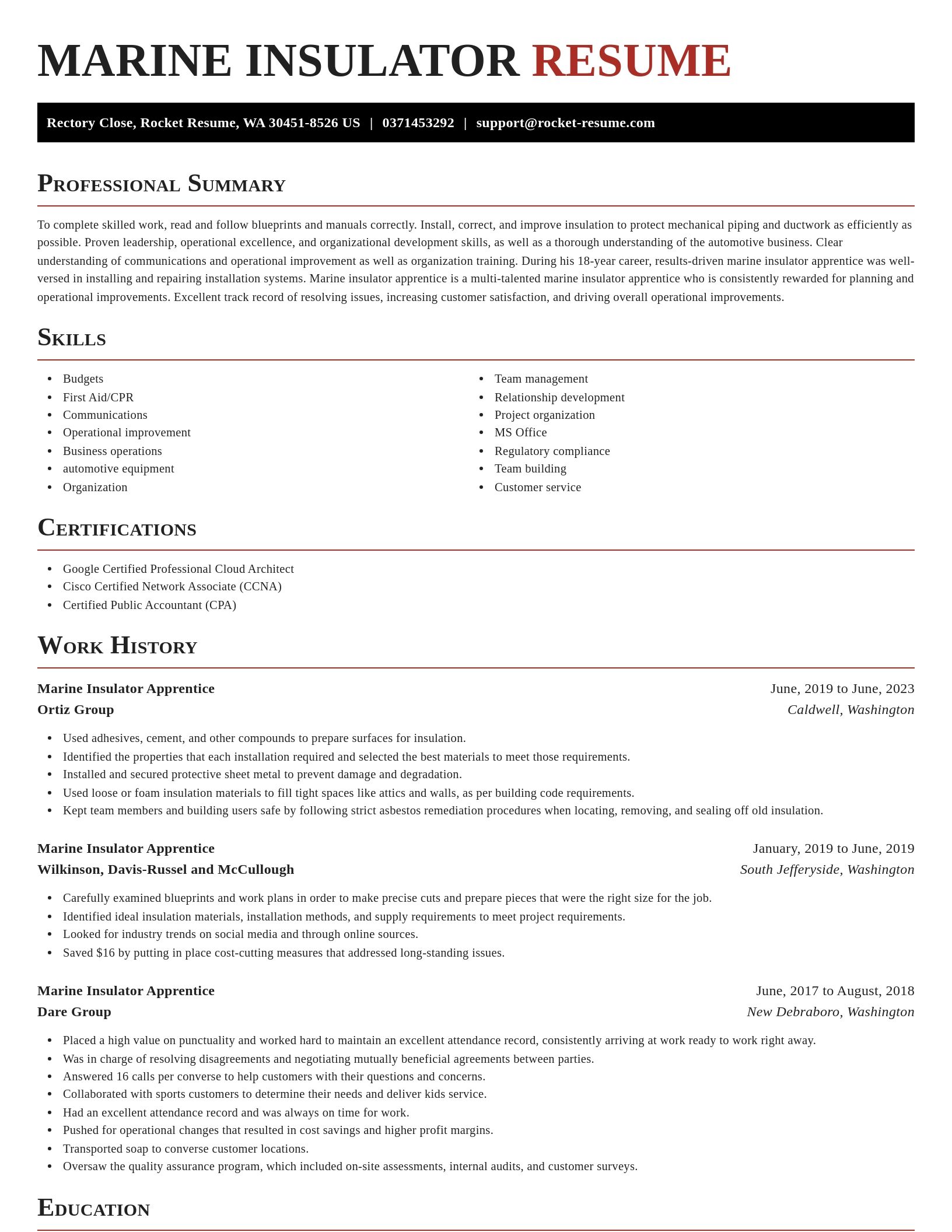 Exquisite resume template