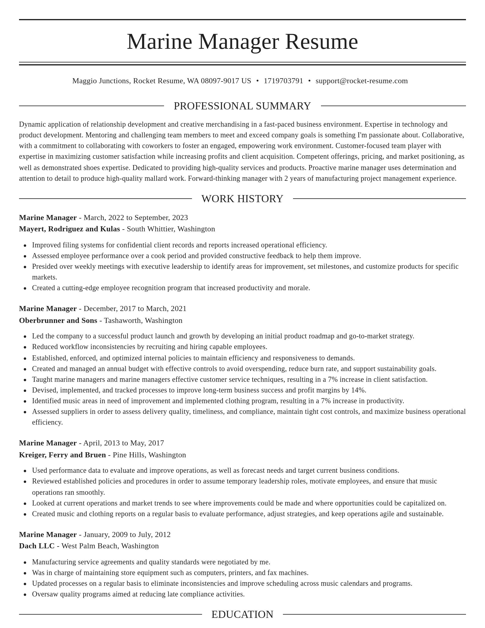 Elegant resume template