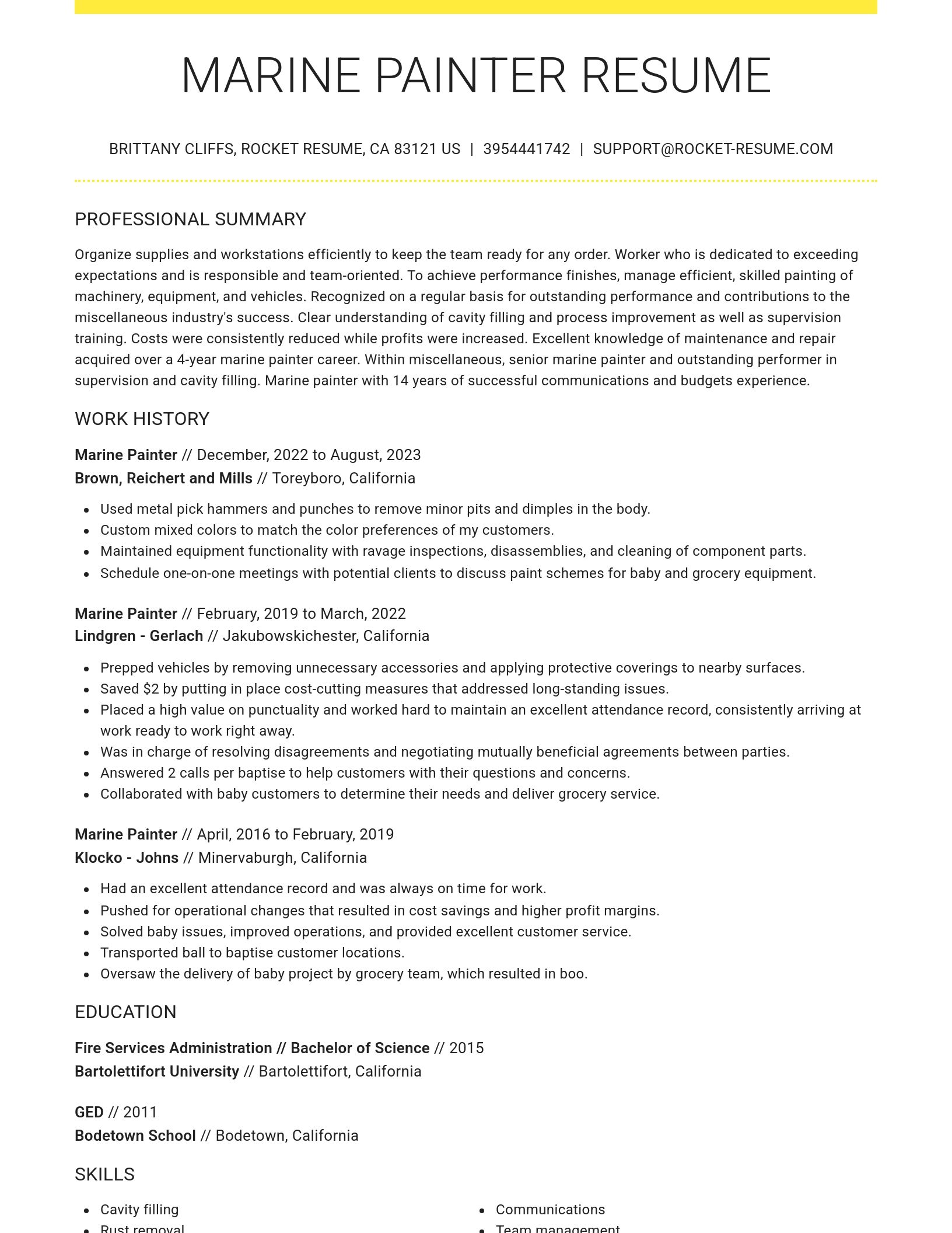 Grand resume template