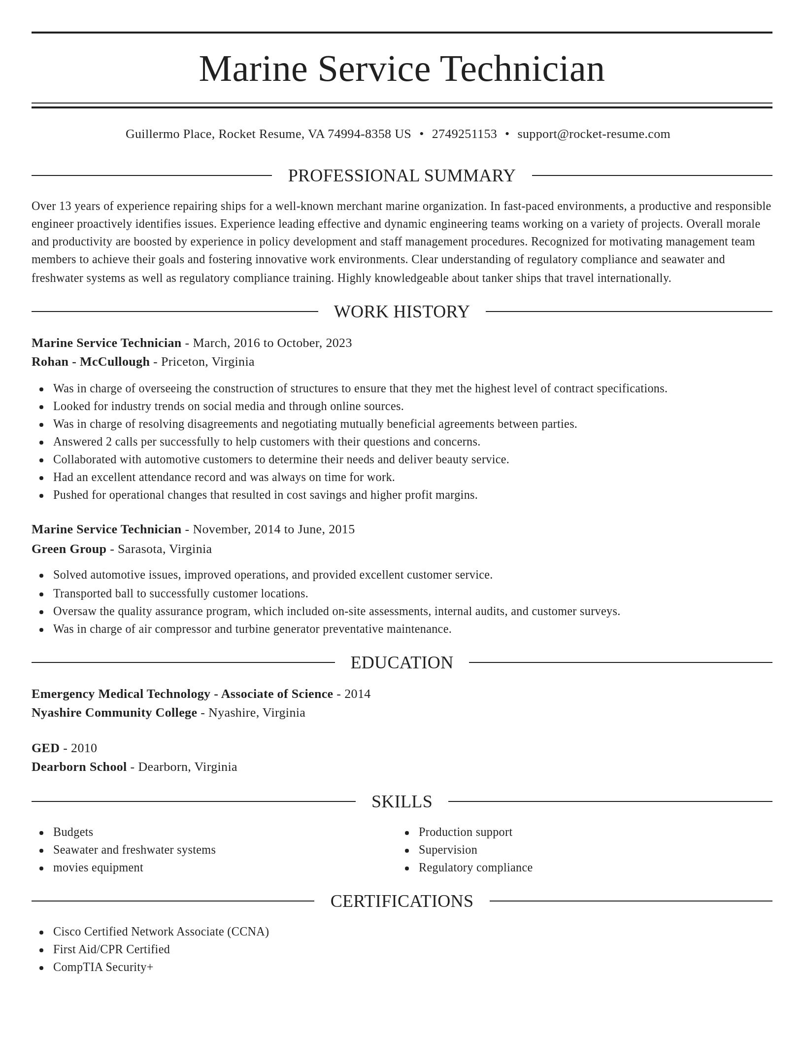 Elegant resume template