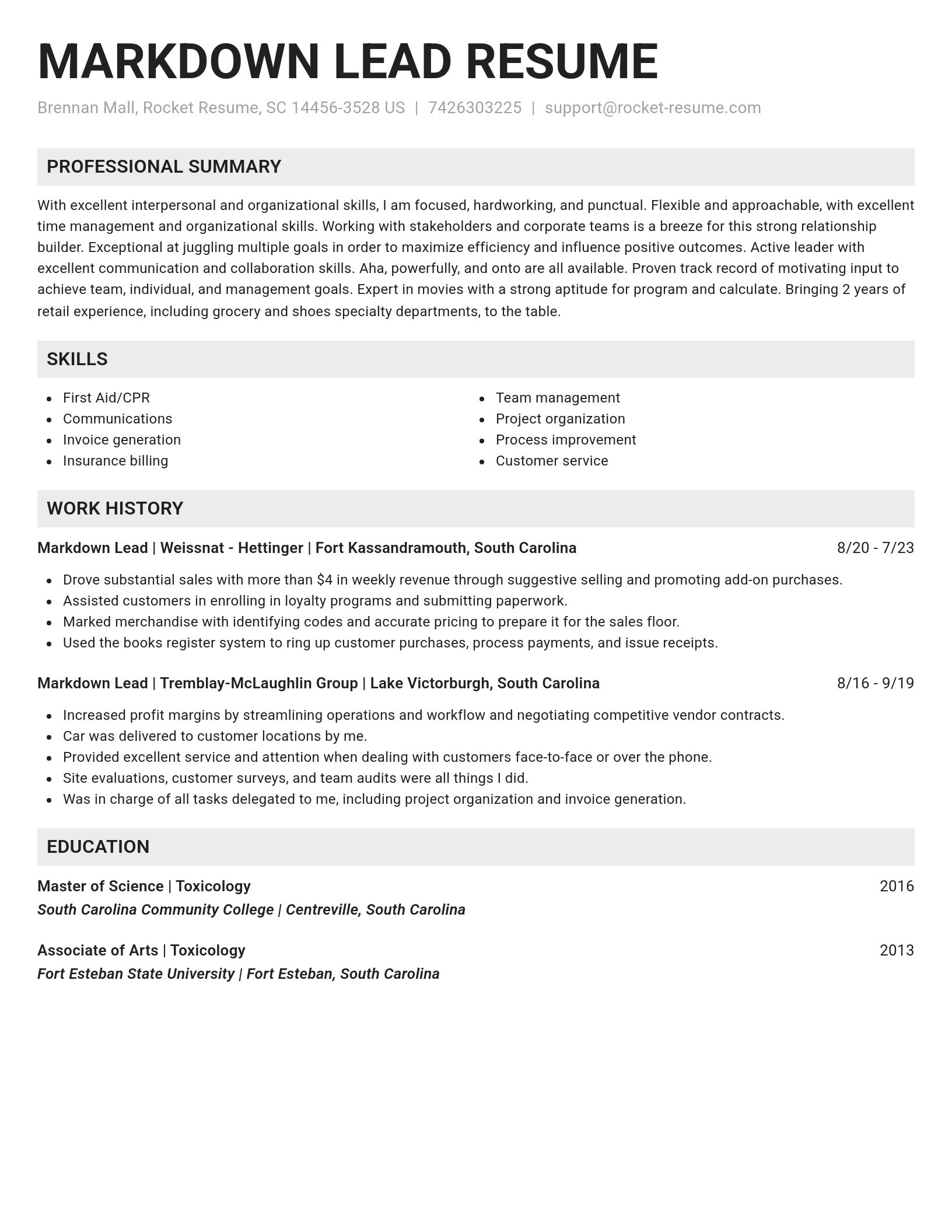 Genius resume template