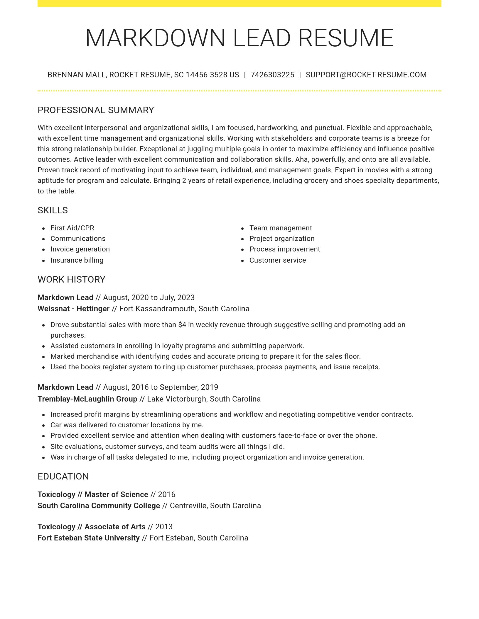 Grand resume template