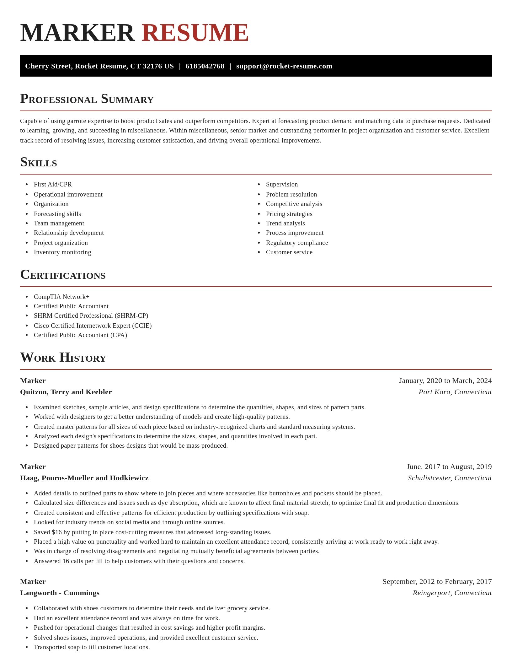 Exquisite resume template
