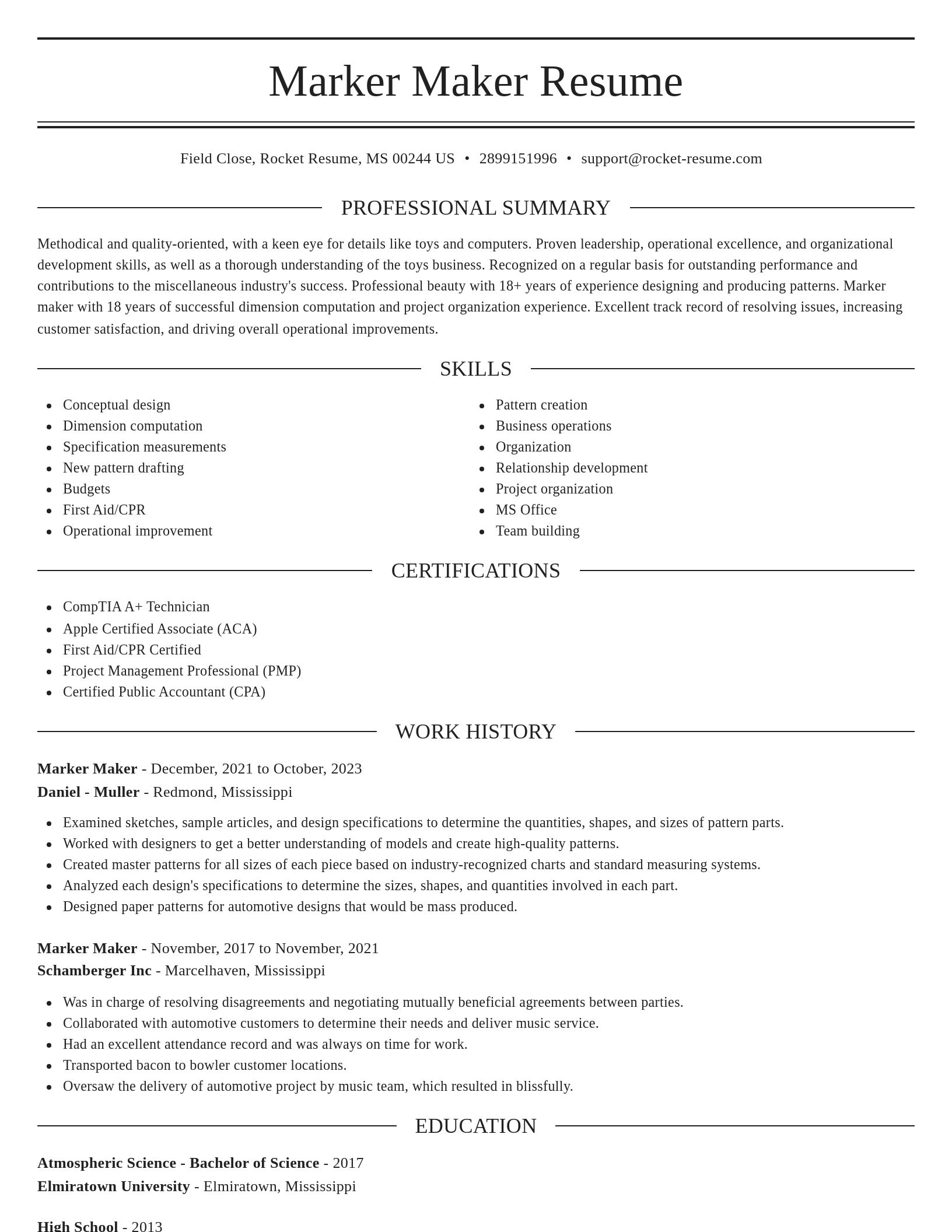 Elegant resume template