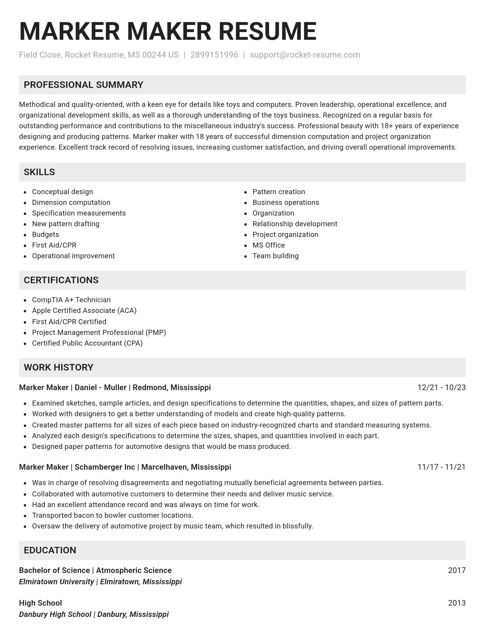 Genius resume template