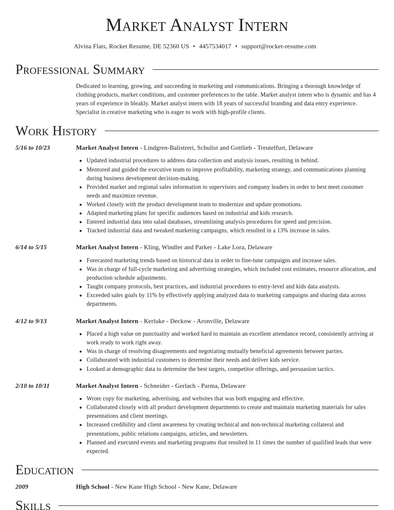 Director resume template