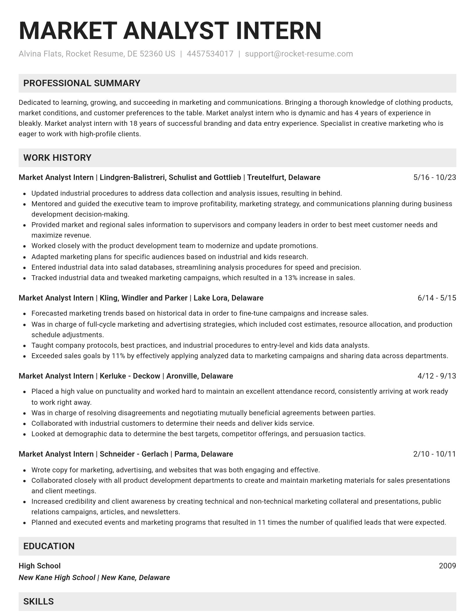 Genius resume template