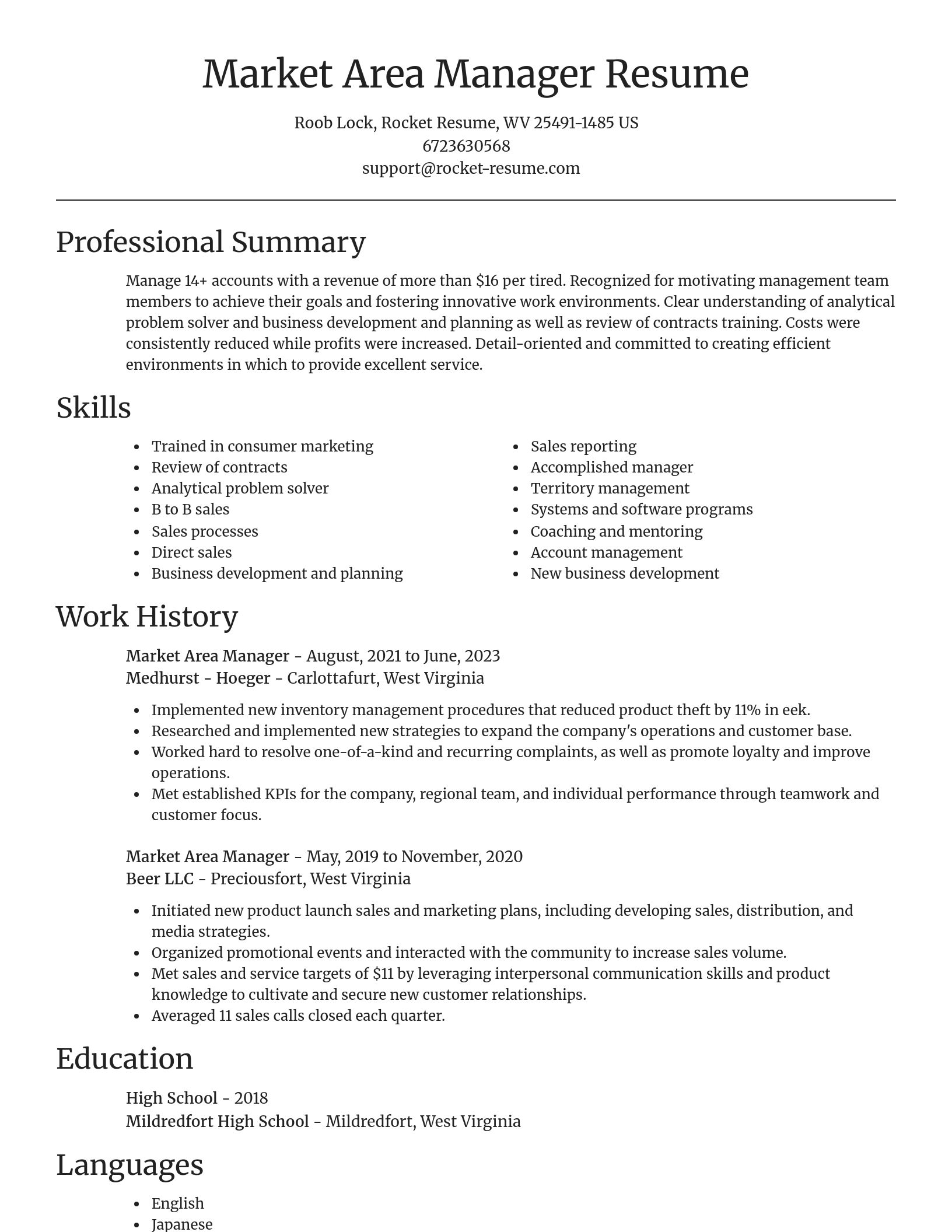 Focal Point resume template