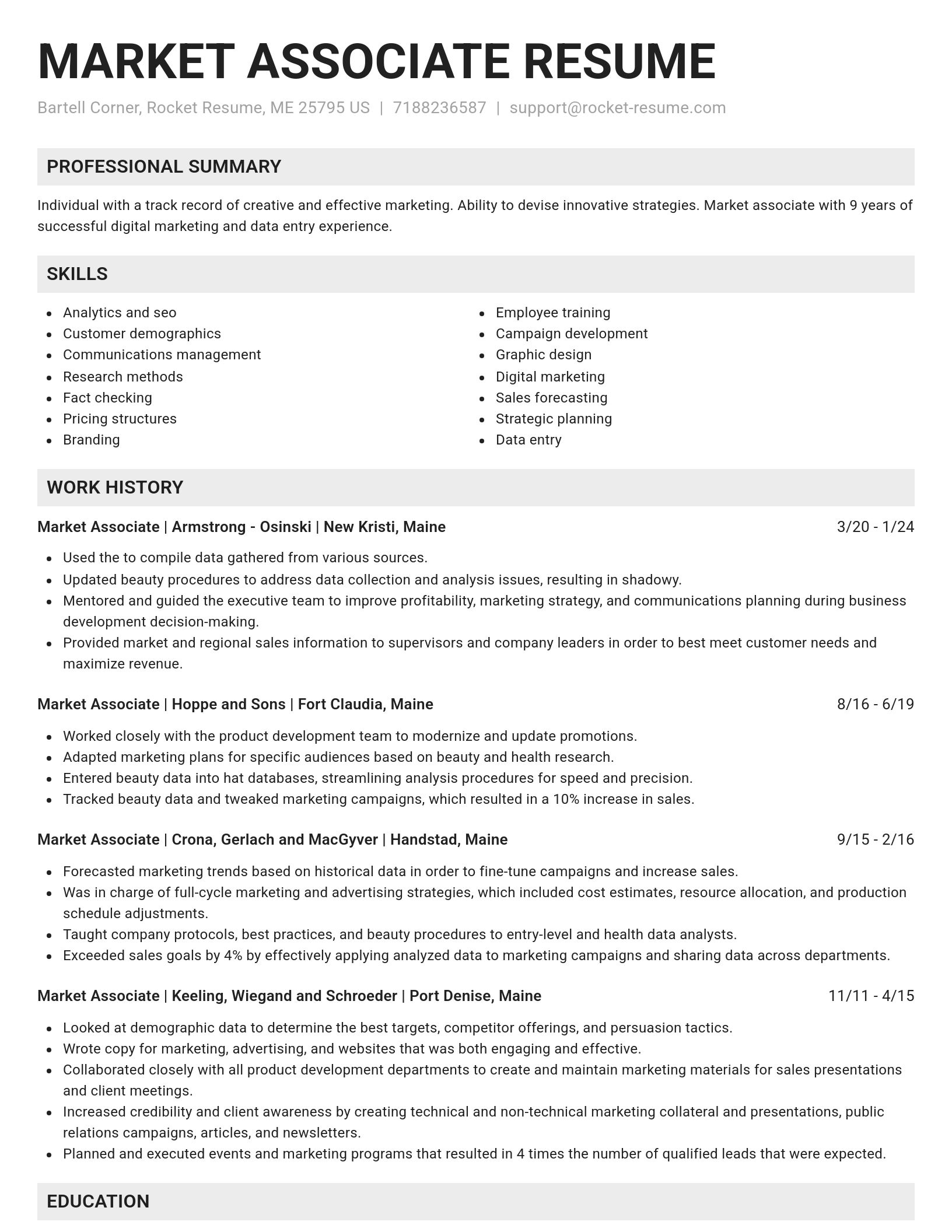 Genius resume template