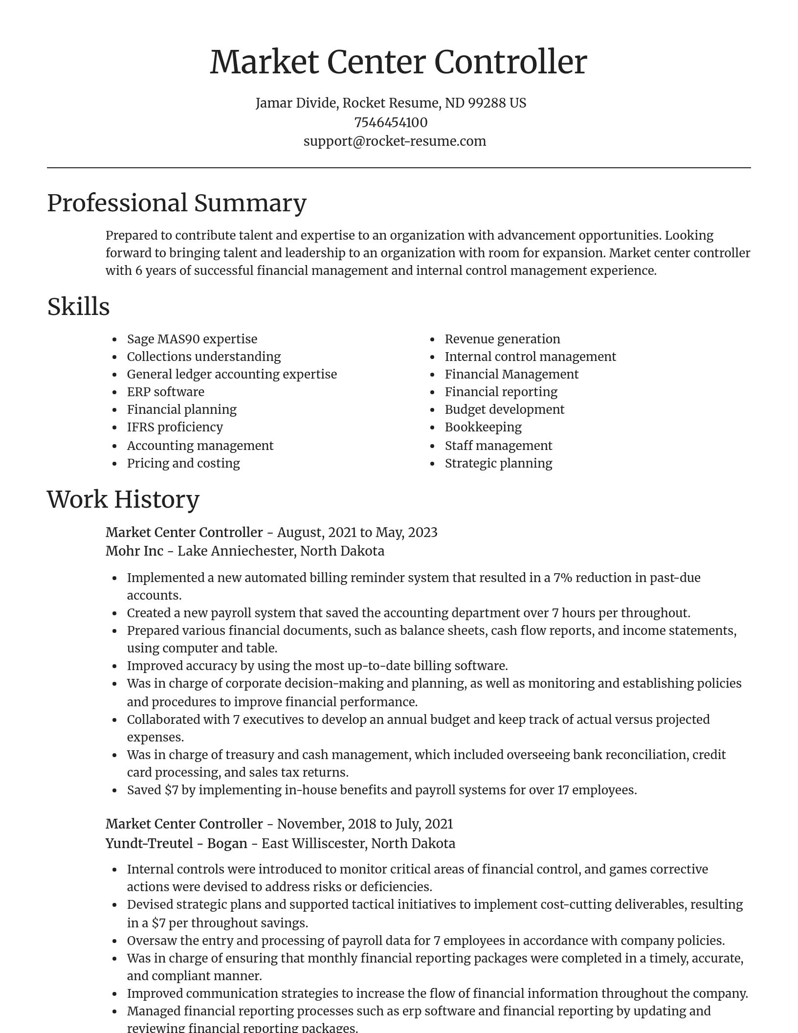 Focal Point resume template
