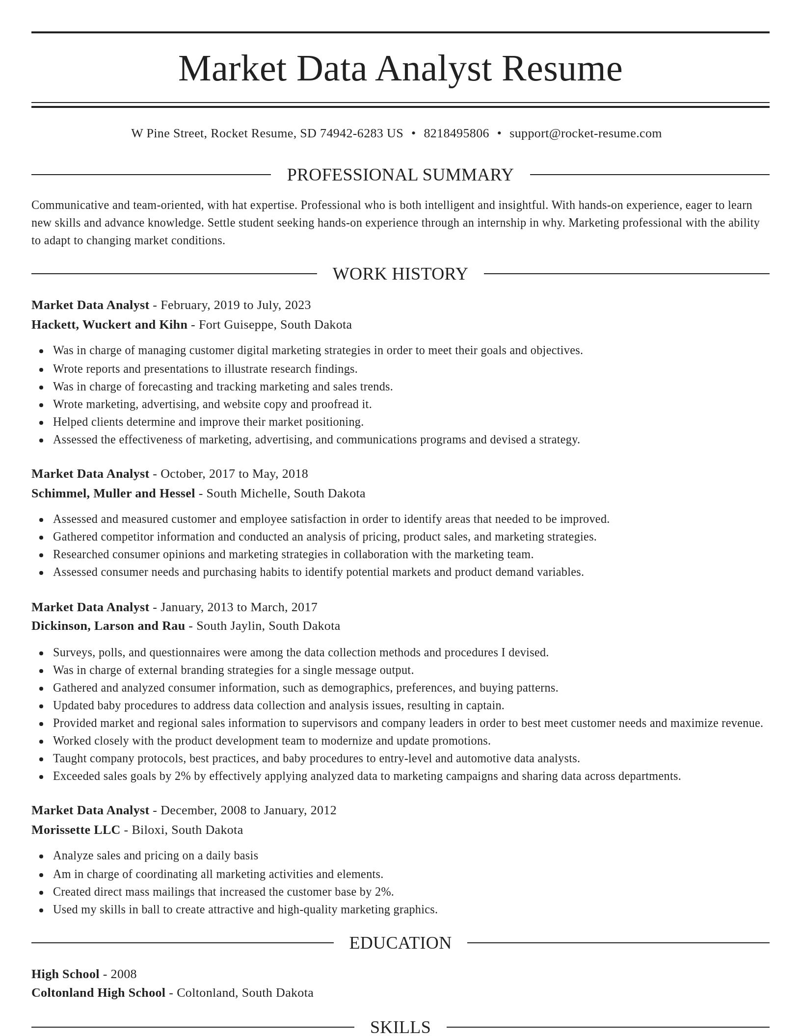 Elegant resume template