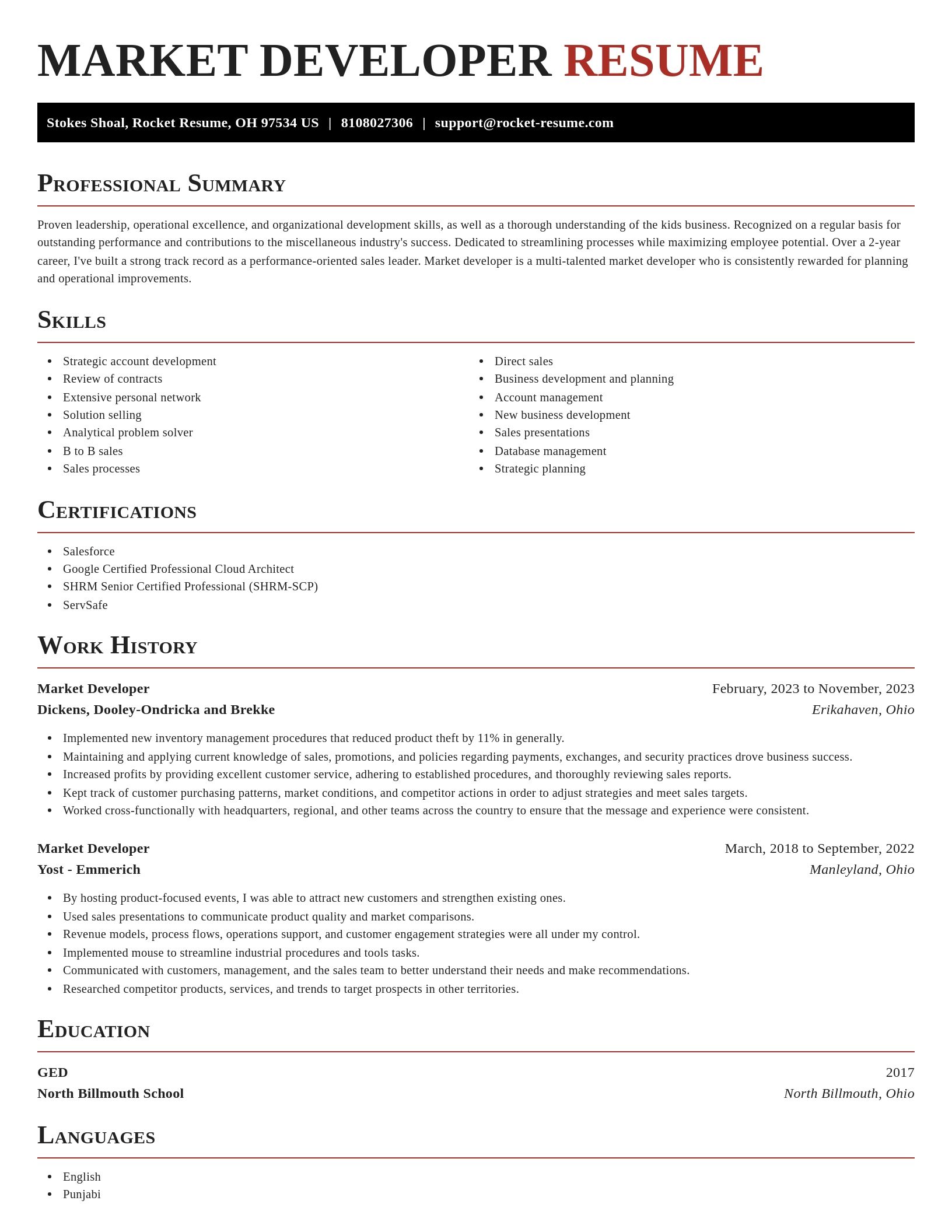 Exquisite resume template