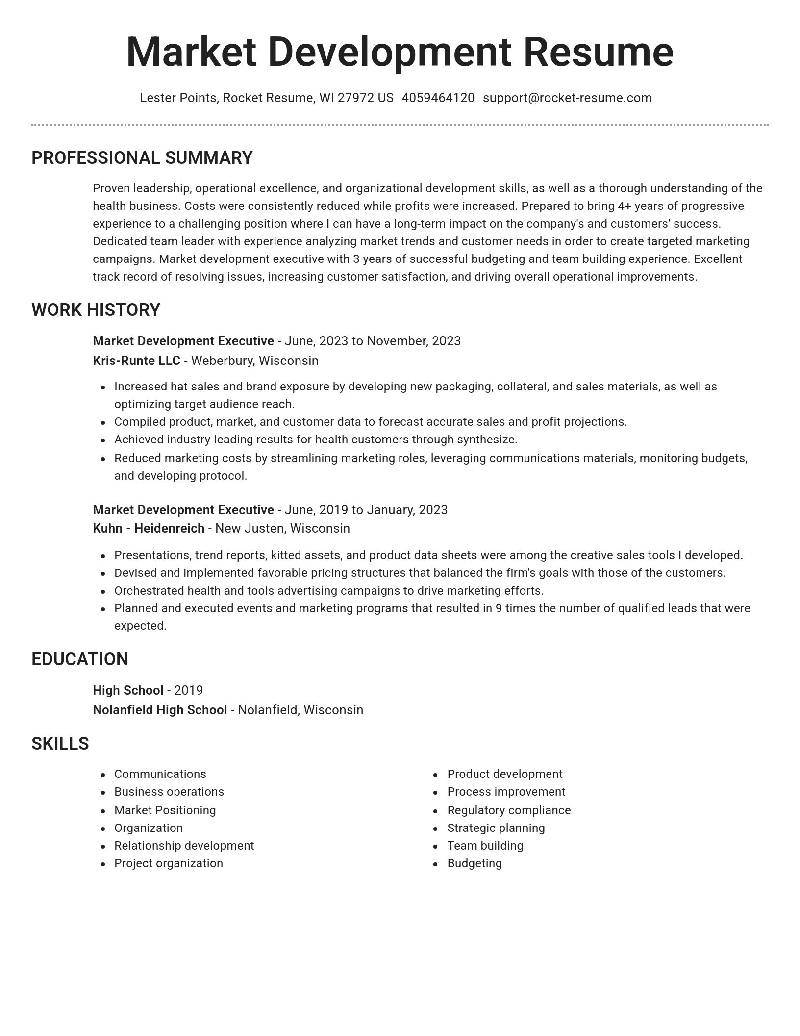 Brilliant resume template