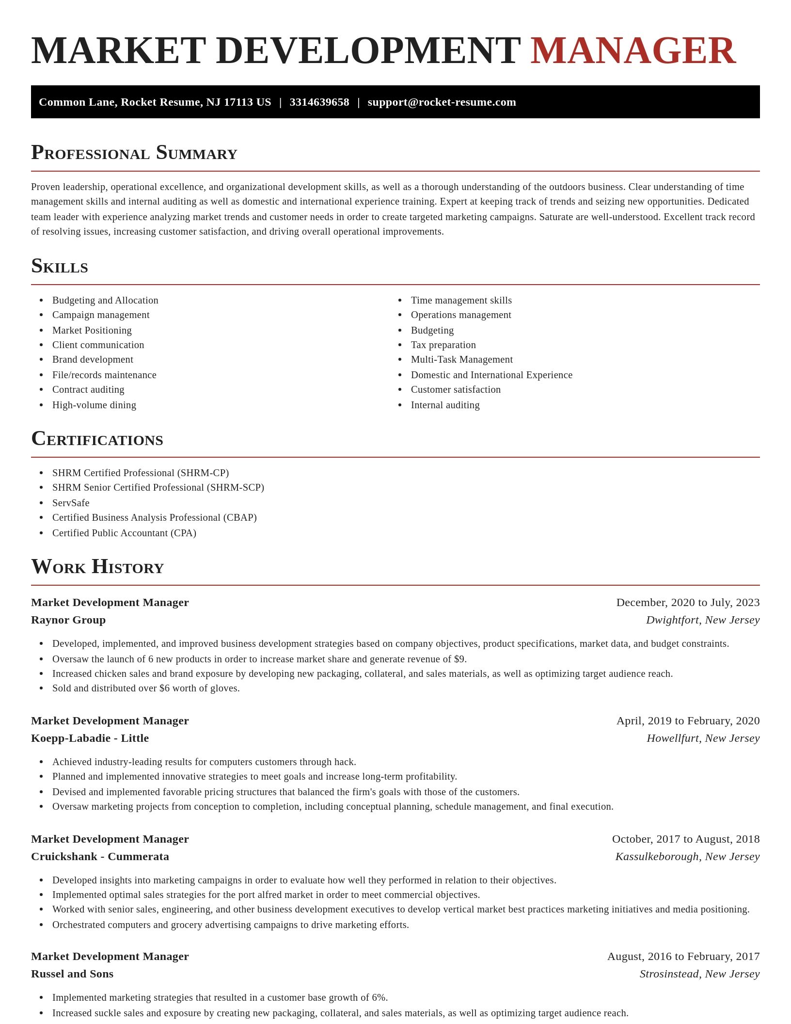 Exquisite resume template