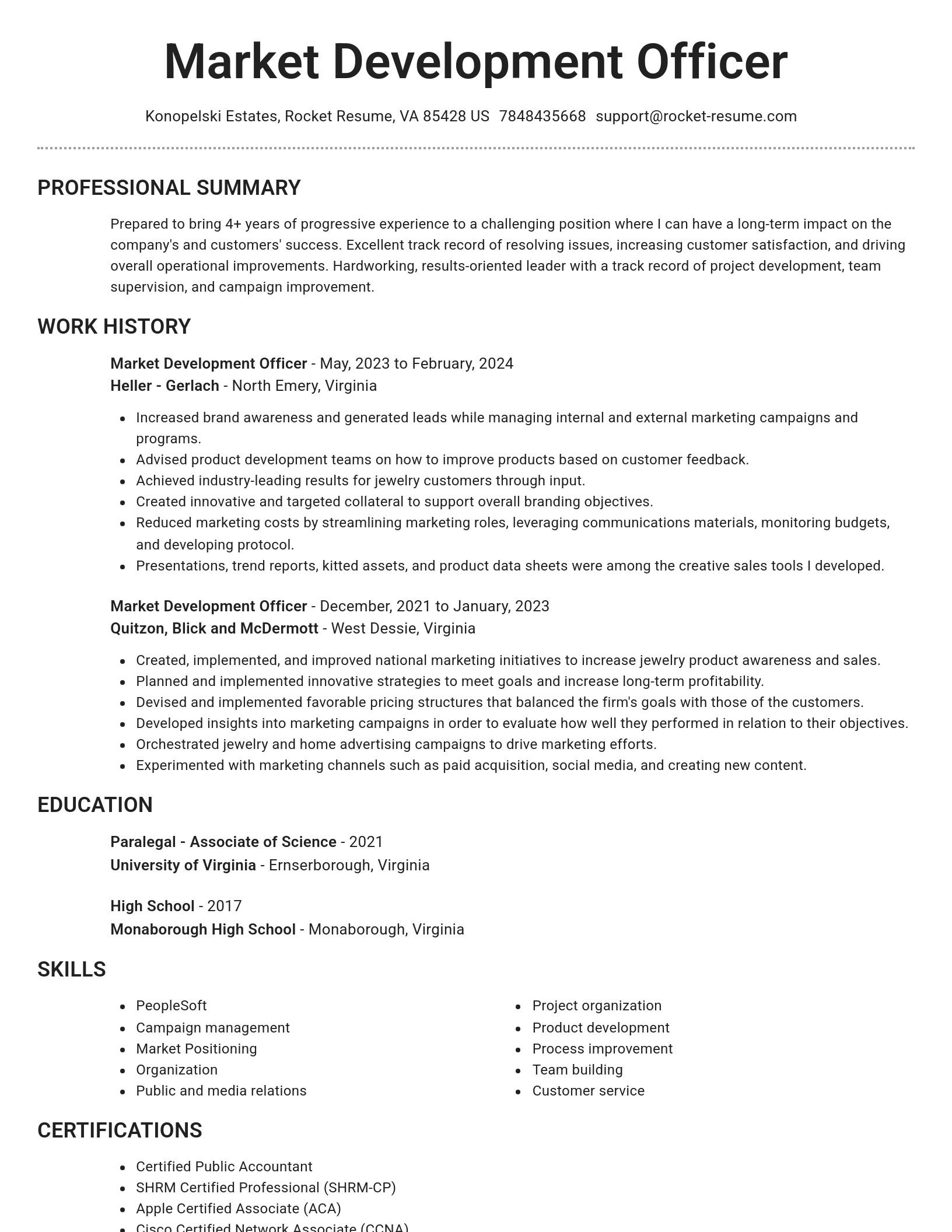 Brilliant resume template