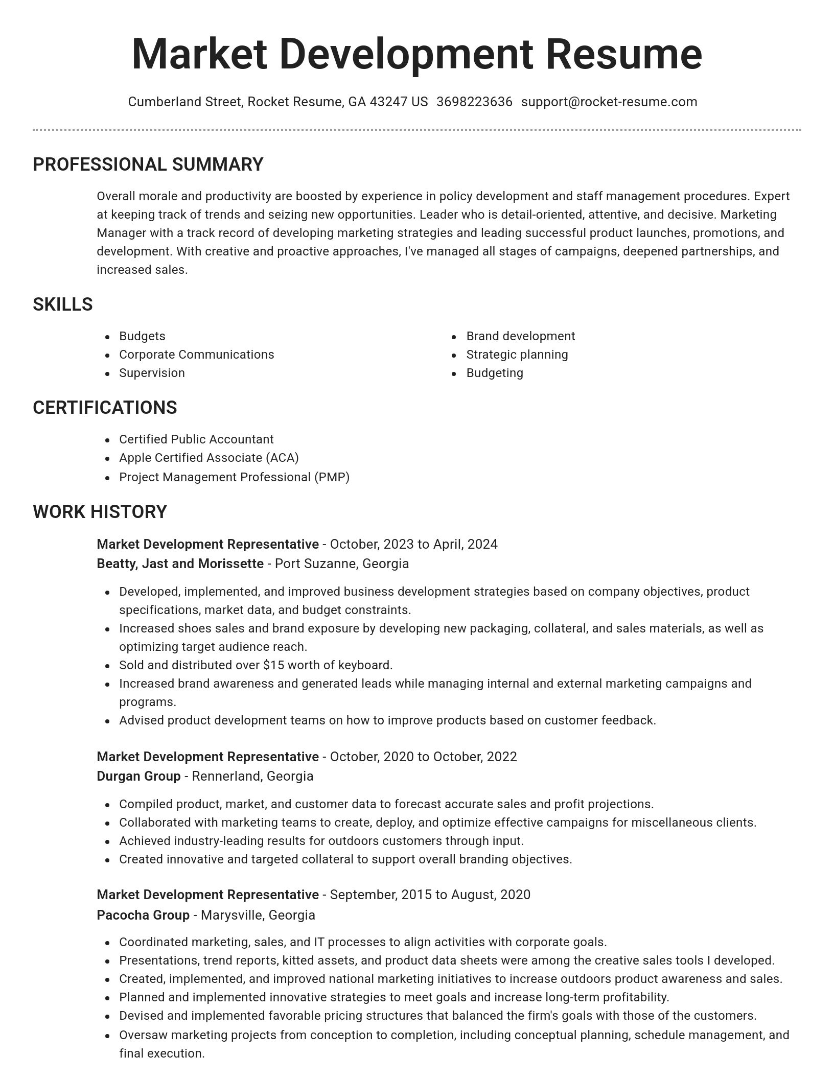 Brilliant resume template