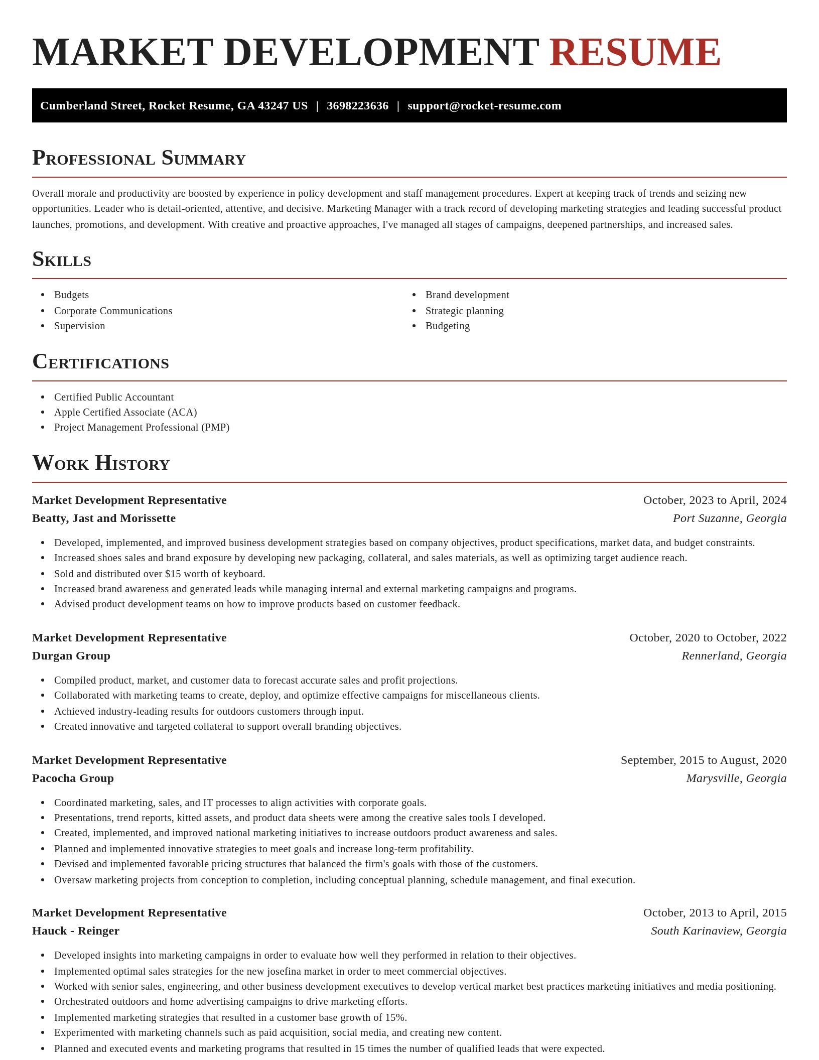 Exquisite resume template