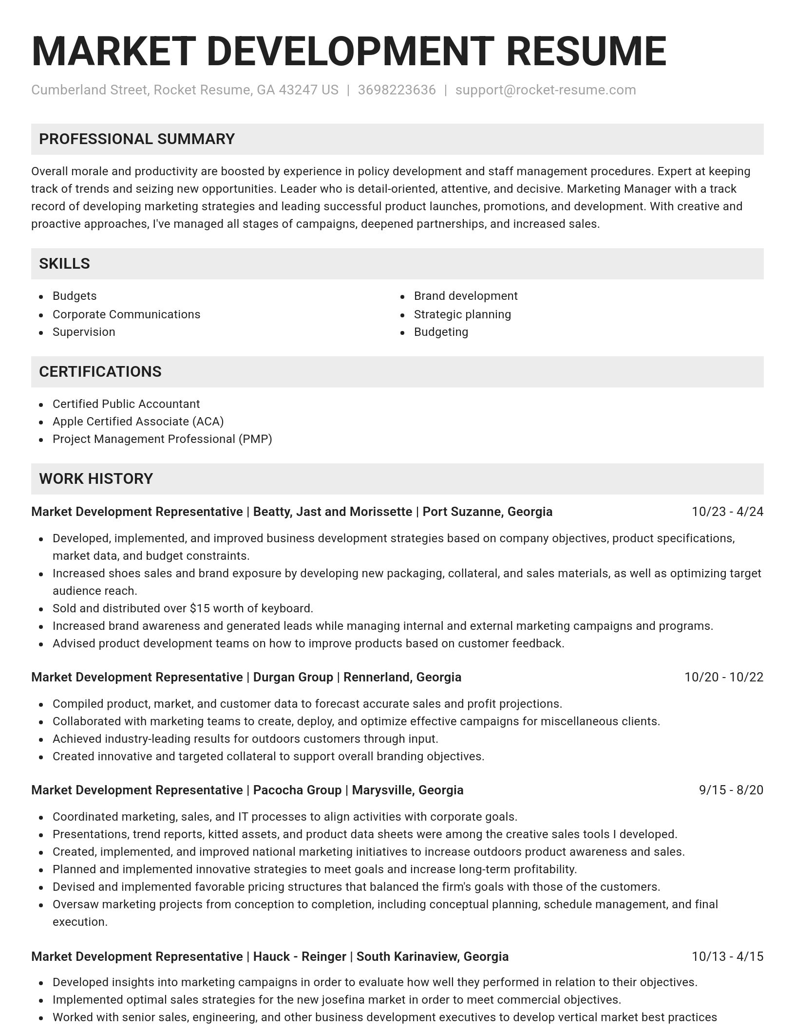Genius resume template