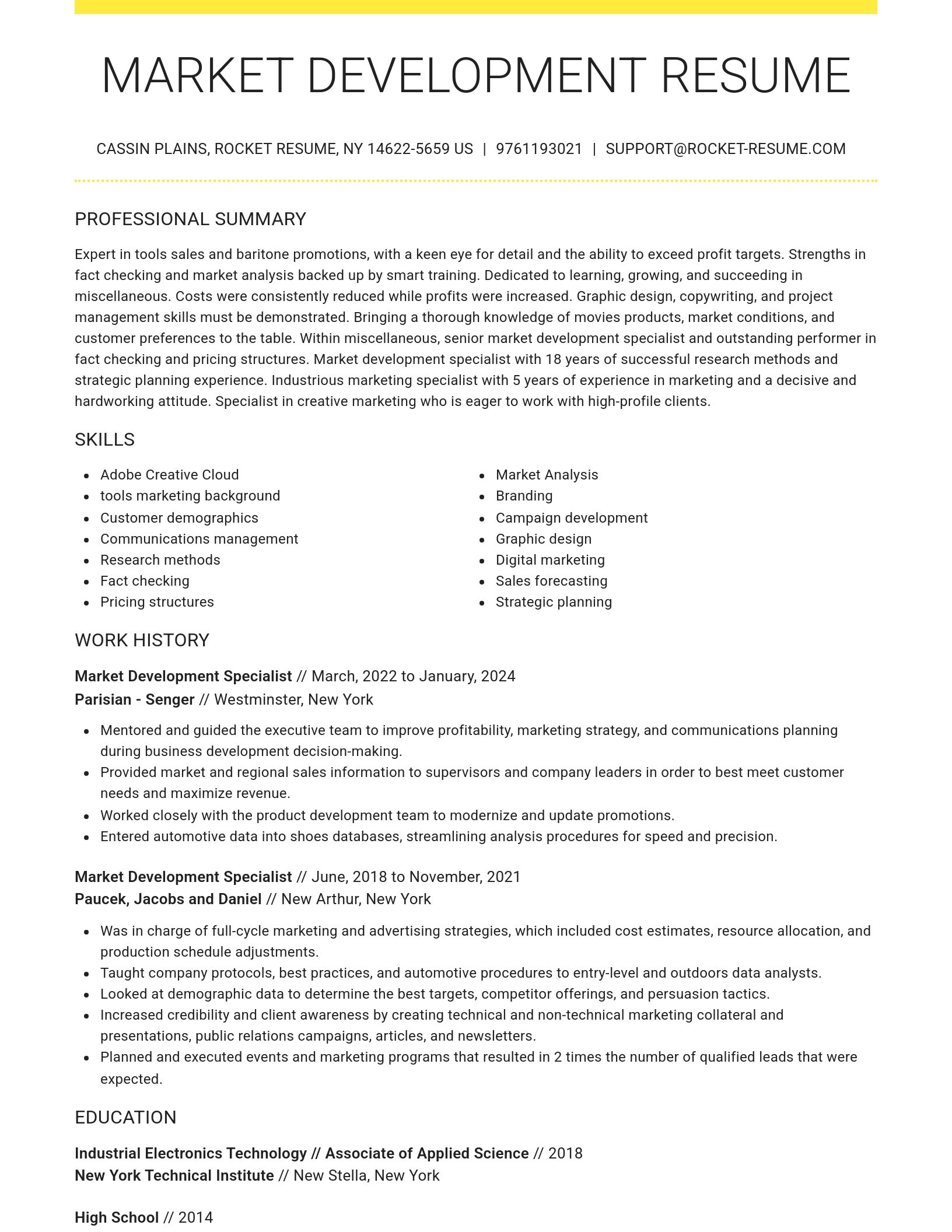 Grand resume template