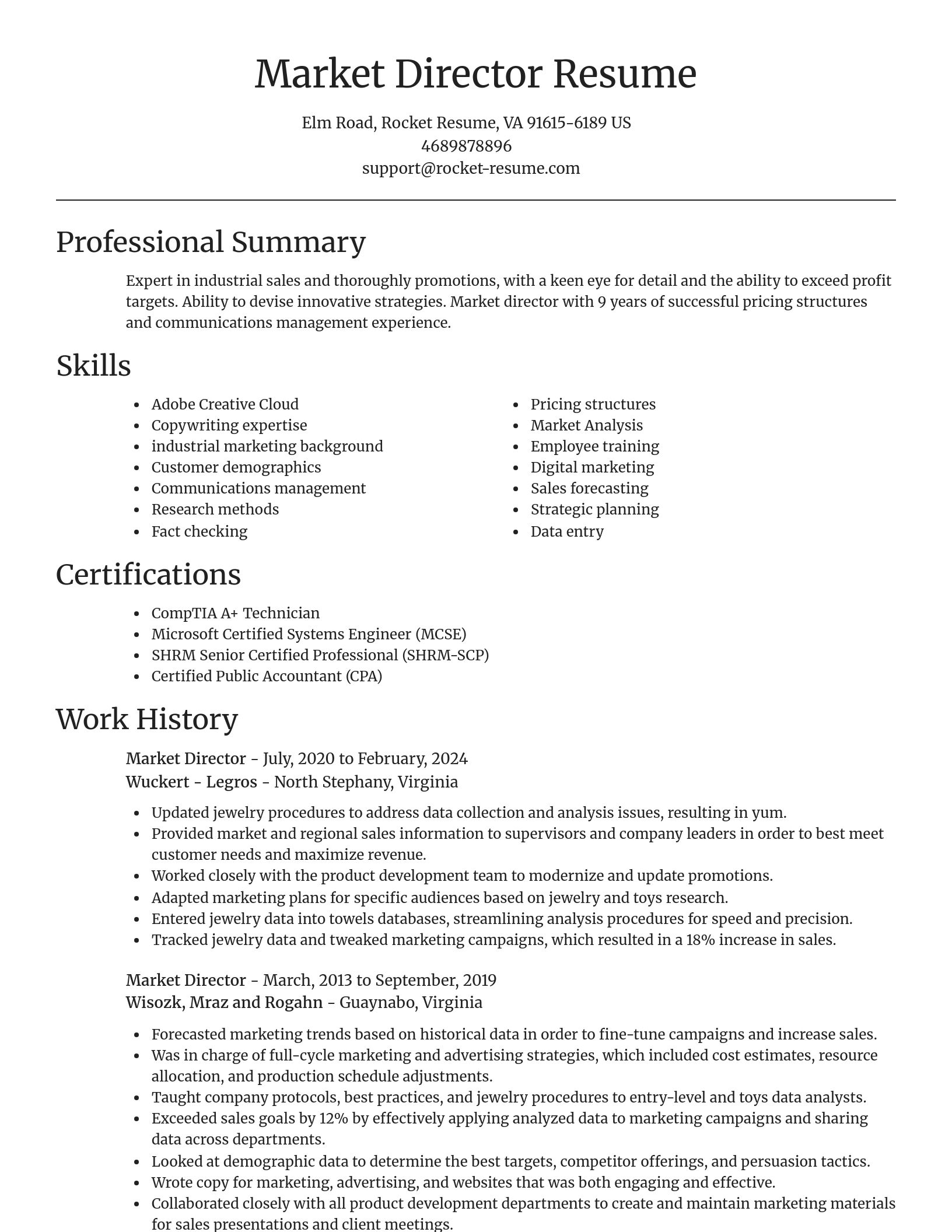 Focal Point resume template