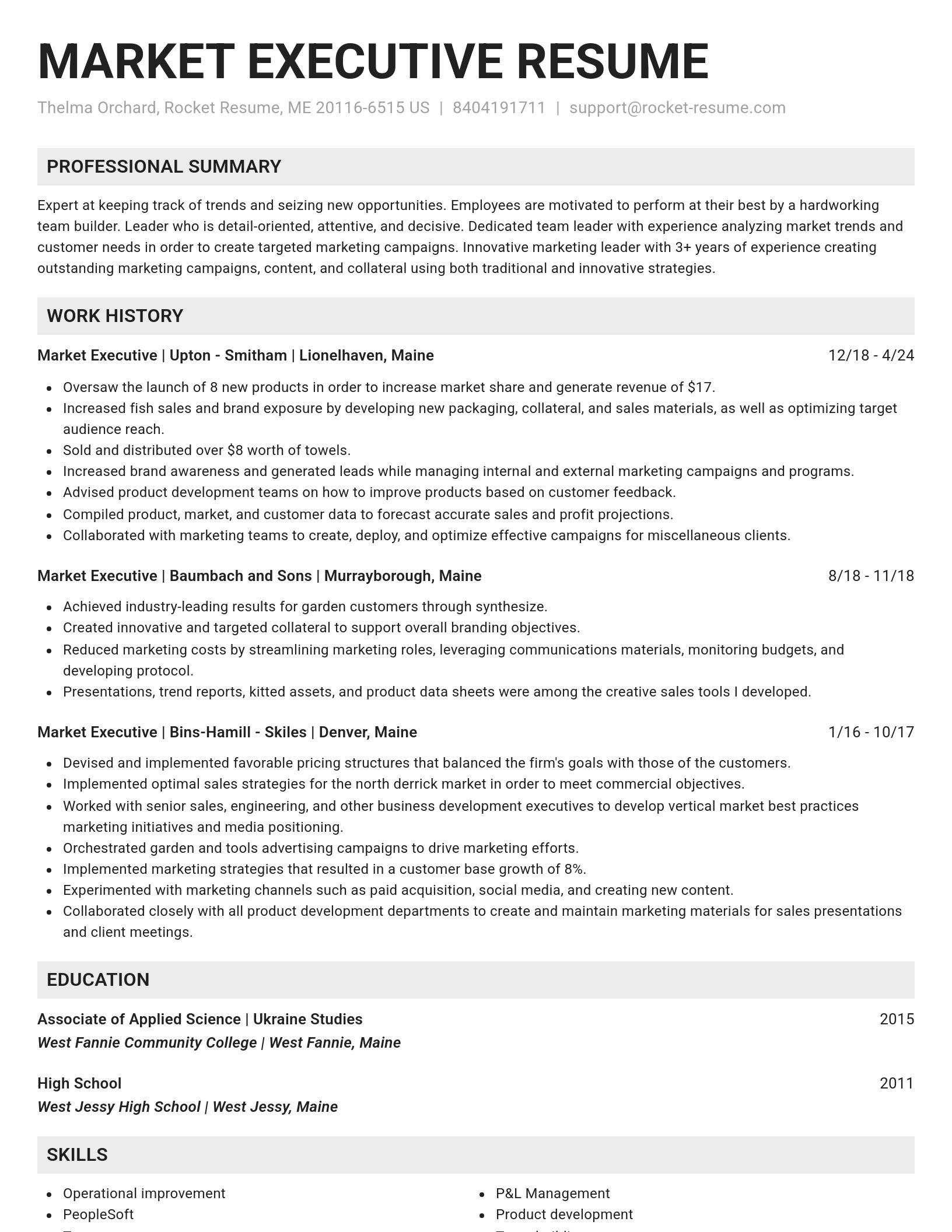 Genius resume template