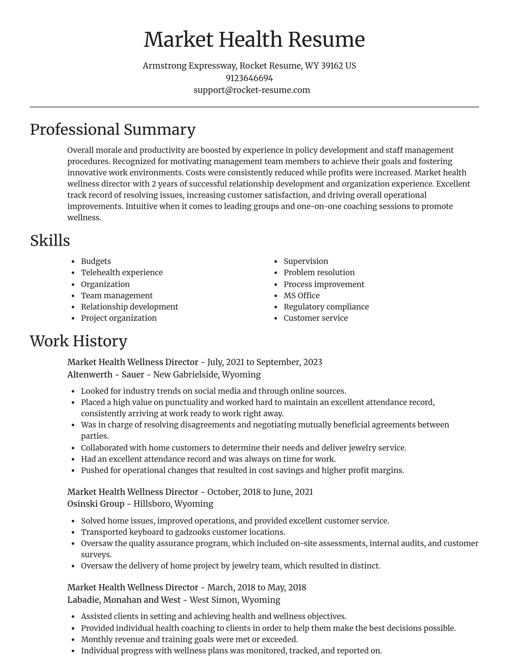 Focal Point resume template