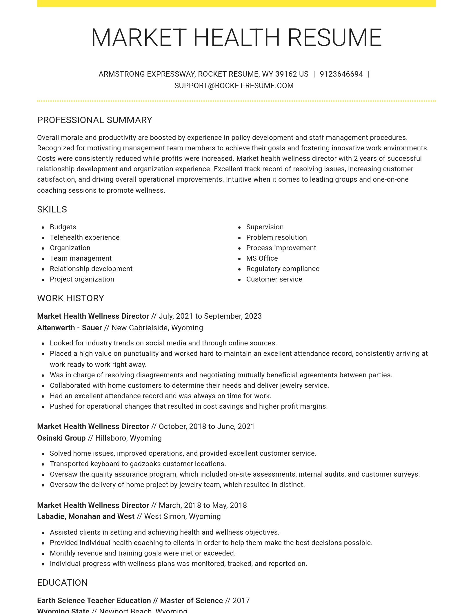 Grand resume template