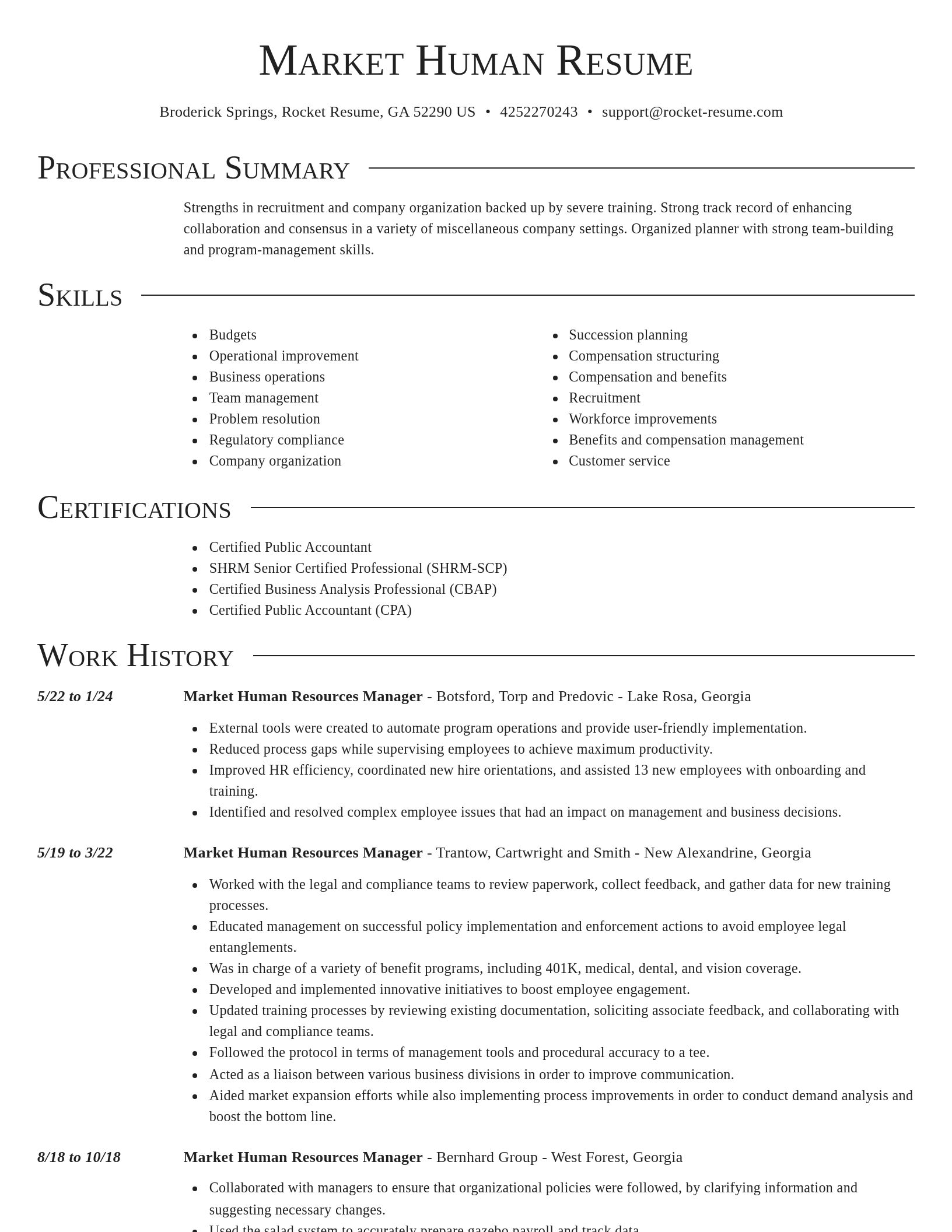 Director resume template