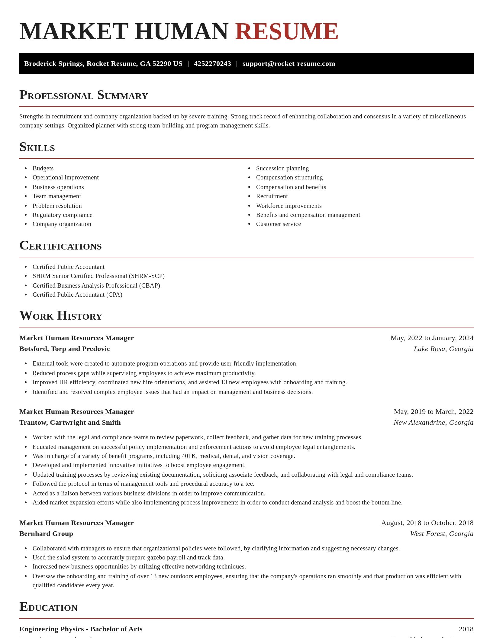 Exquisite resume template