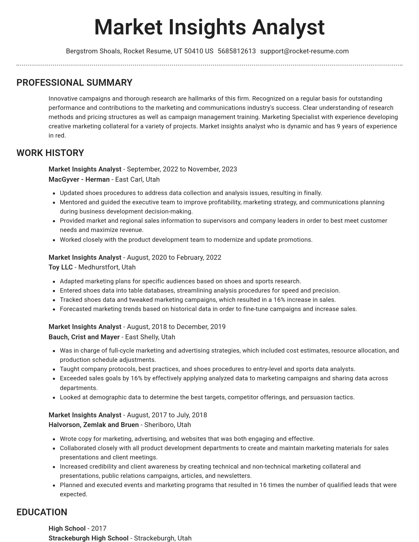Brilliant resume template