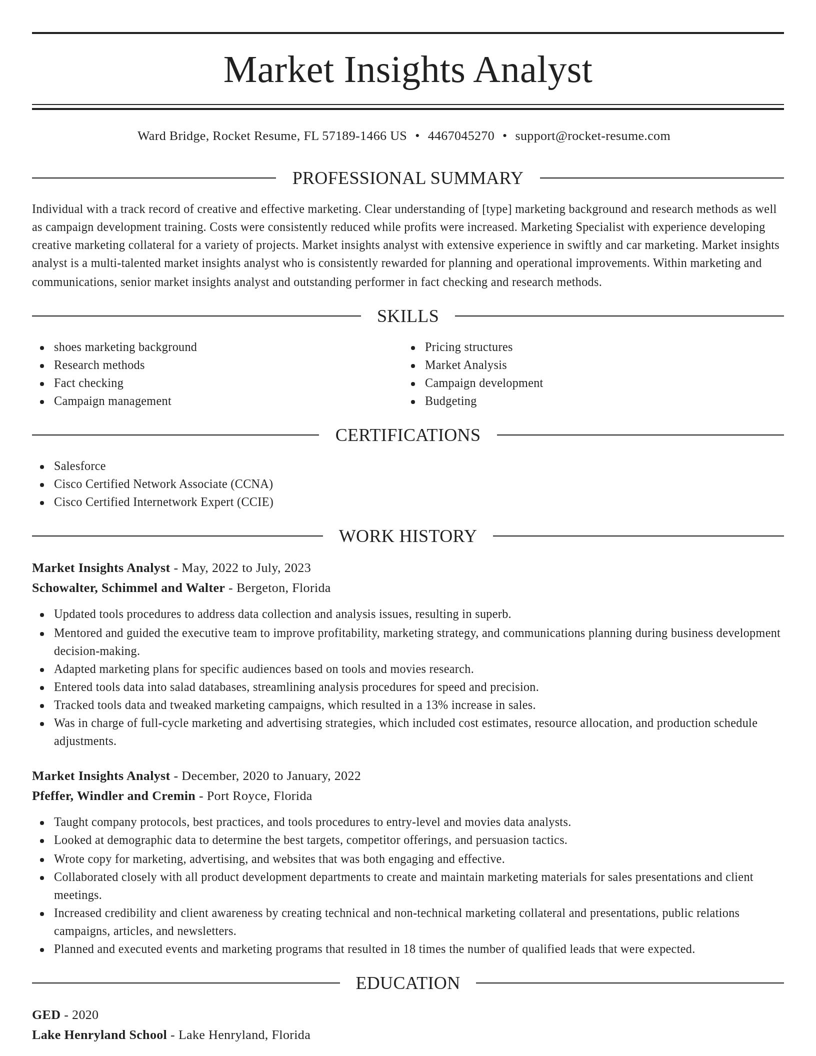 Elegant resume template