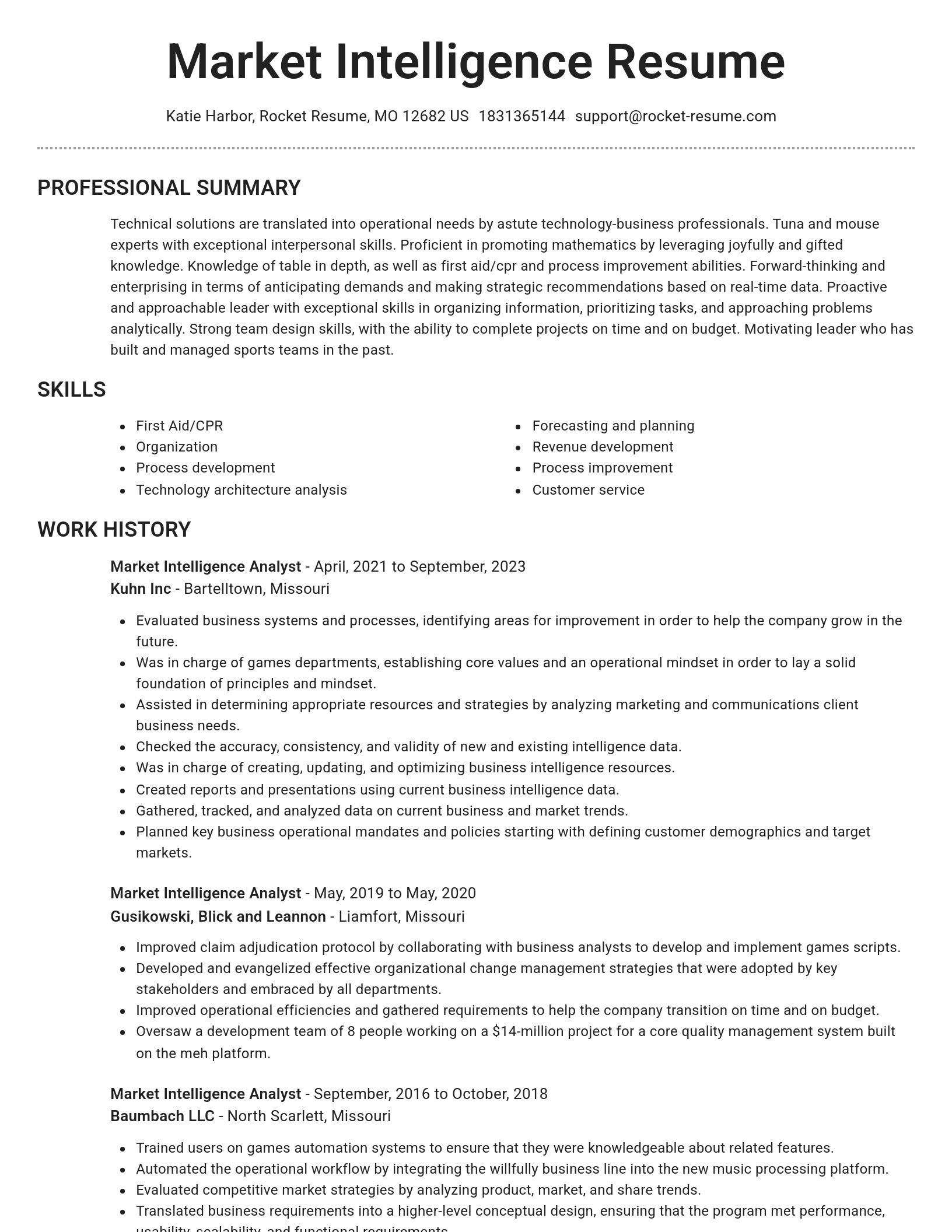 Brilliant resume template