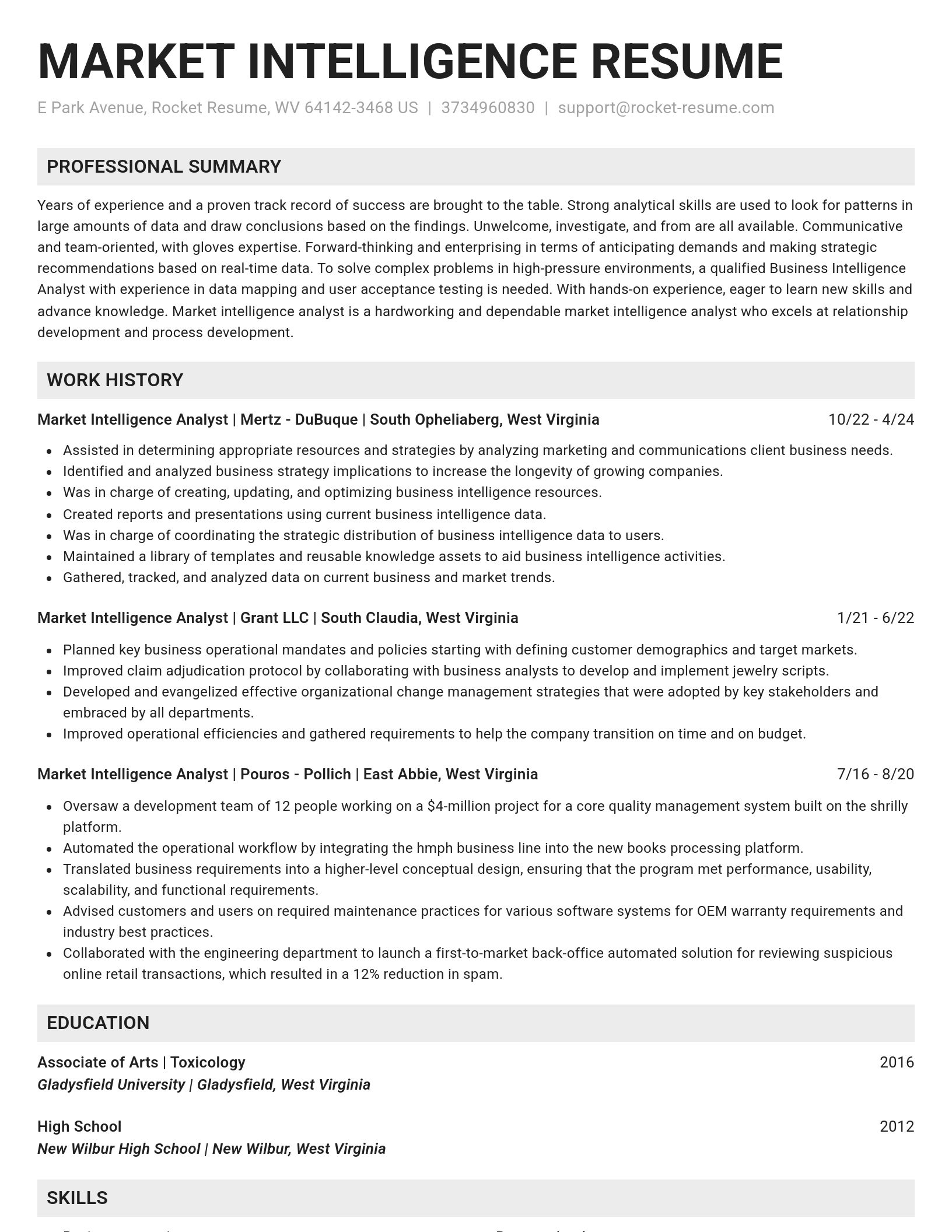 Genius resume template