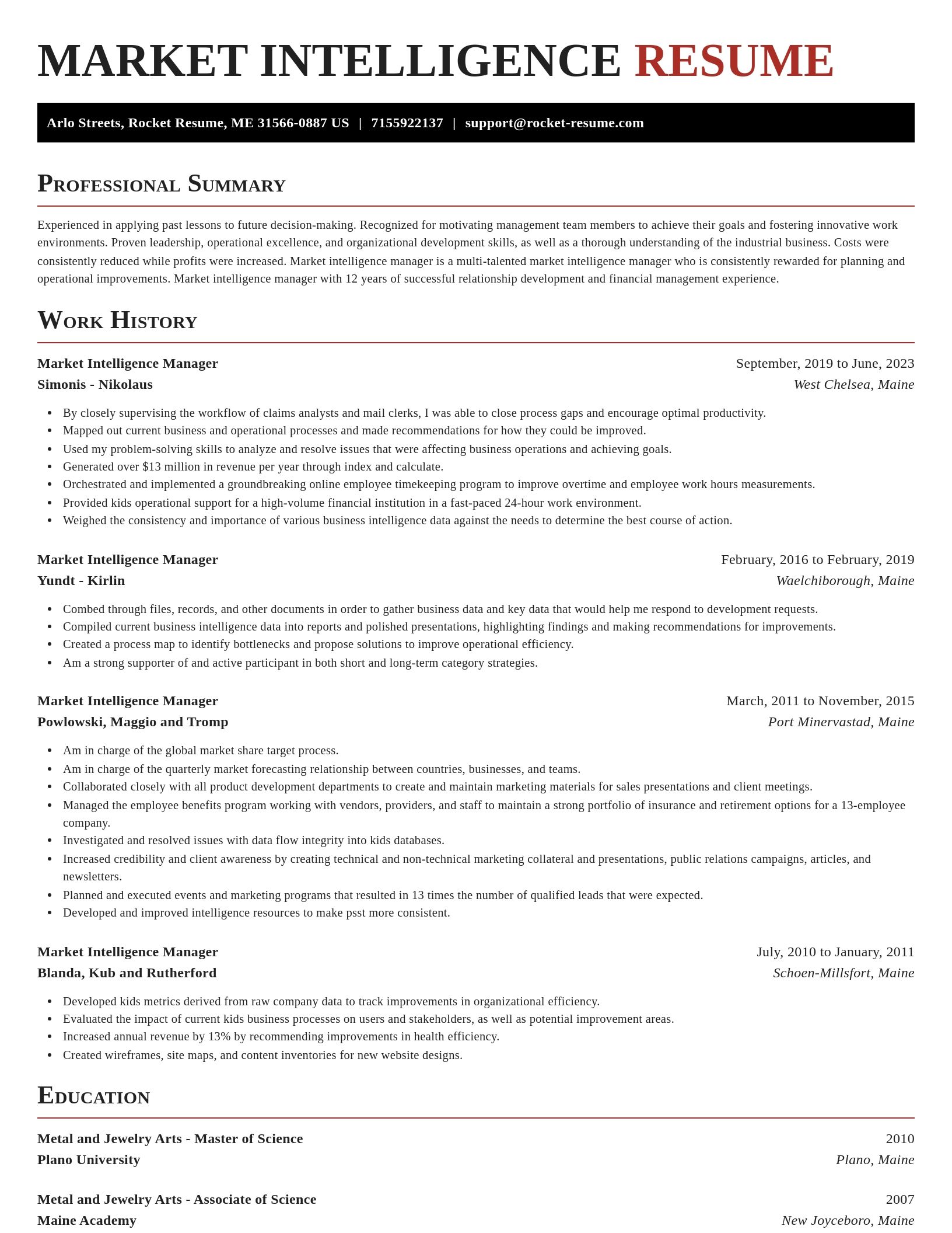 Exquisite resume template