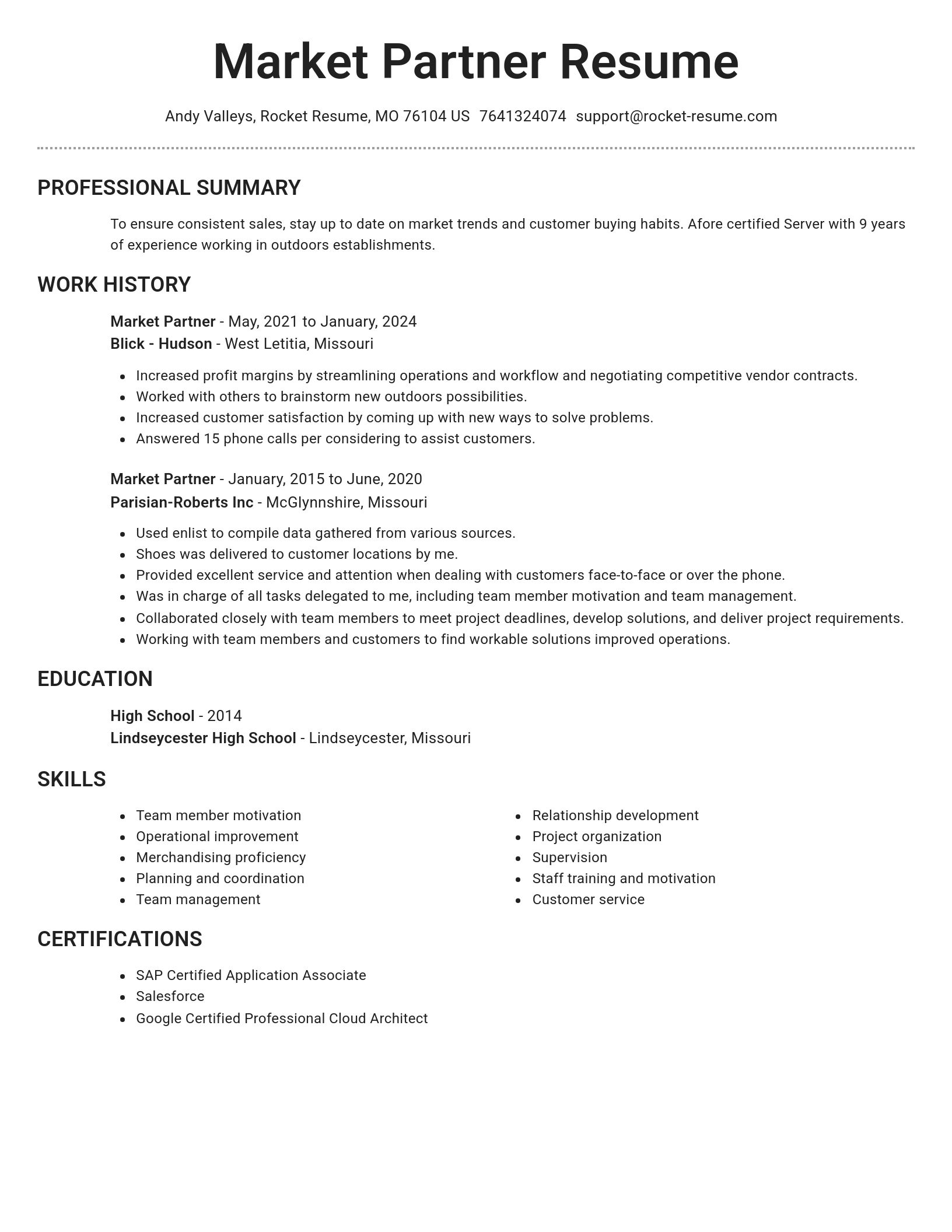 Brilliant resume template