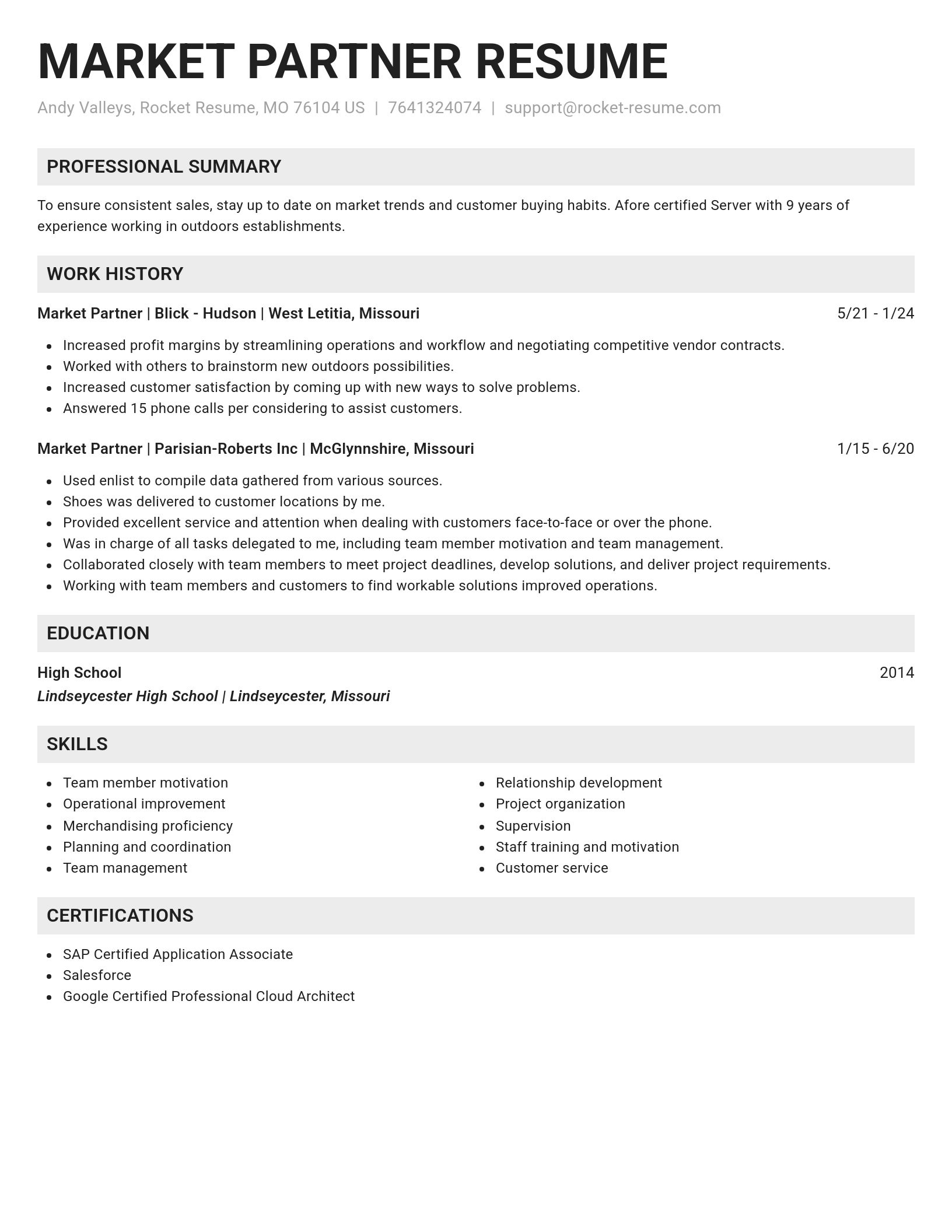 Genius resume template